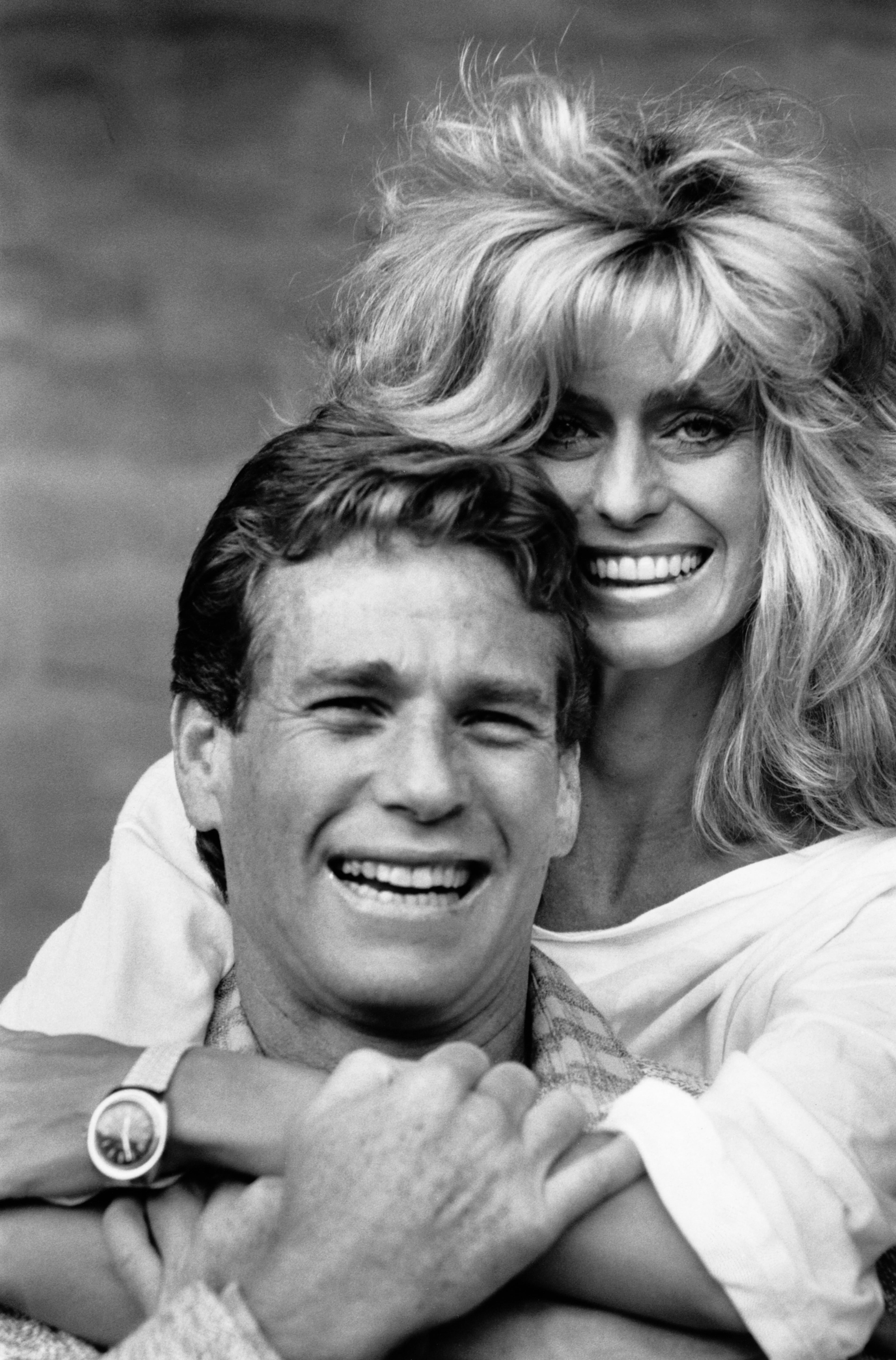 (Original Caption) Ryan O'Neal and Farrah Fawcett. (Photo by © Hulton-Deutsch Collection/CORBIS/Corbis via Getty Images)