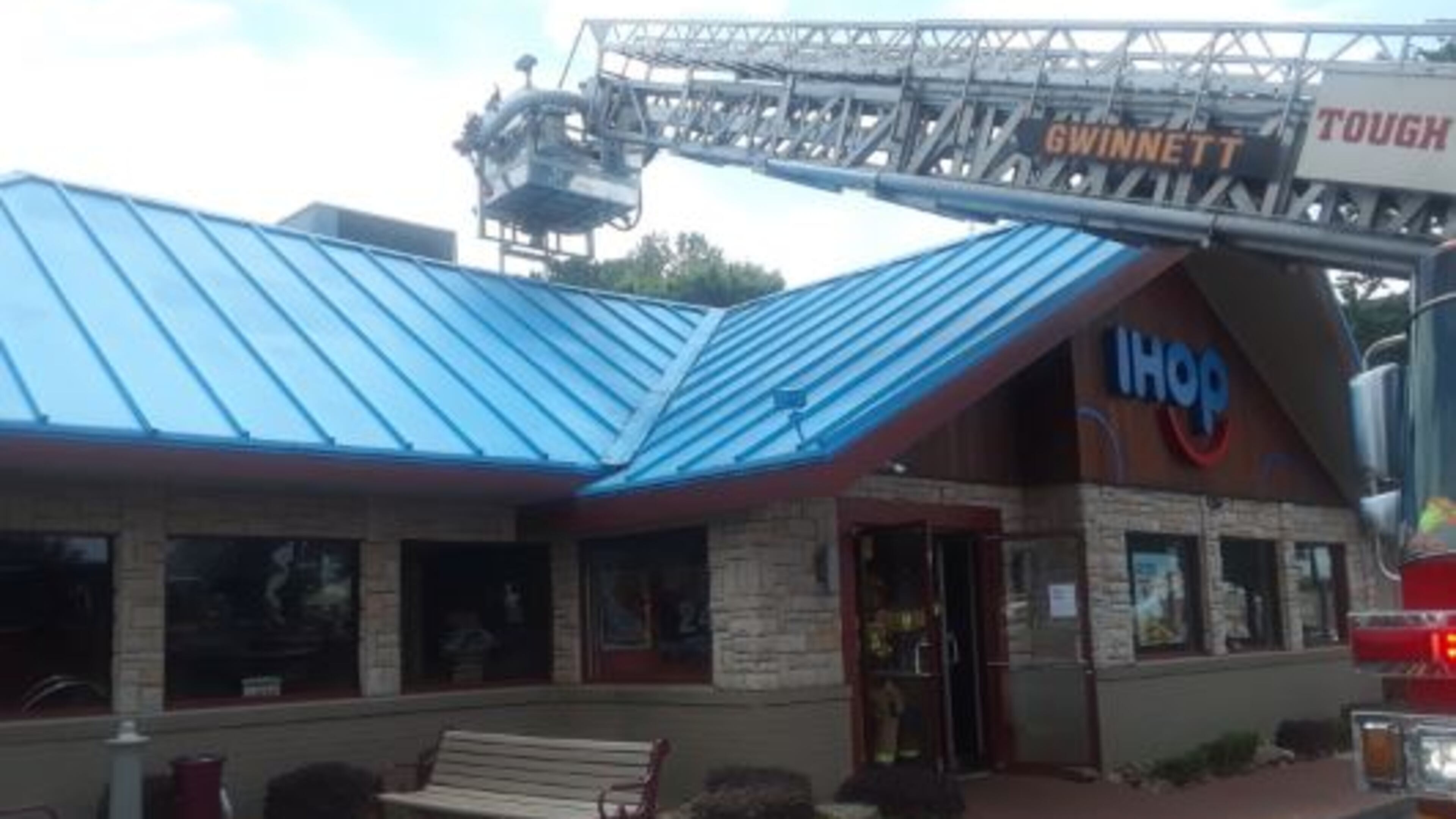 The grease inside a fryer got so hot the entire machine ignited.