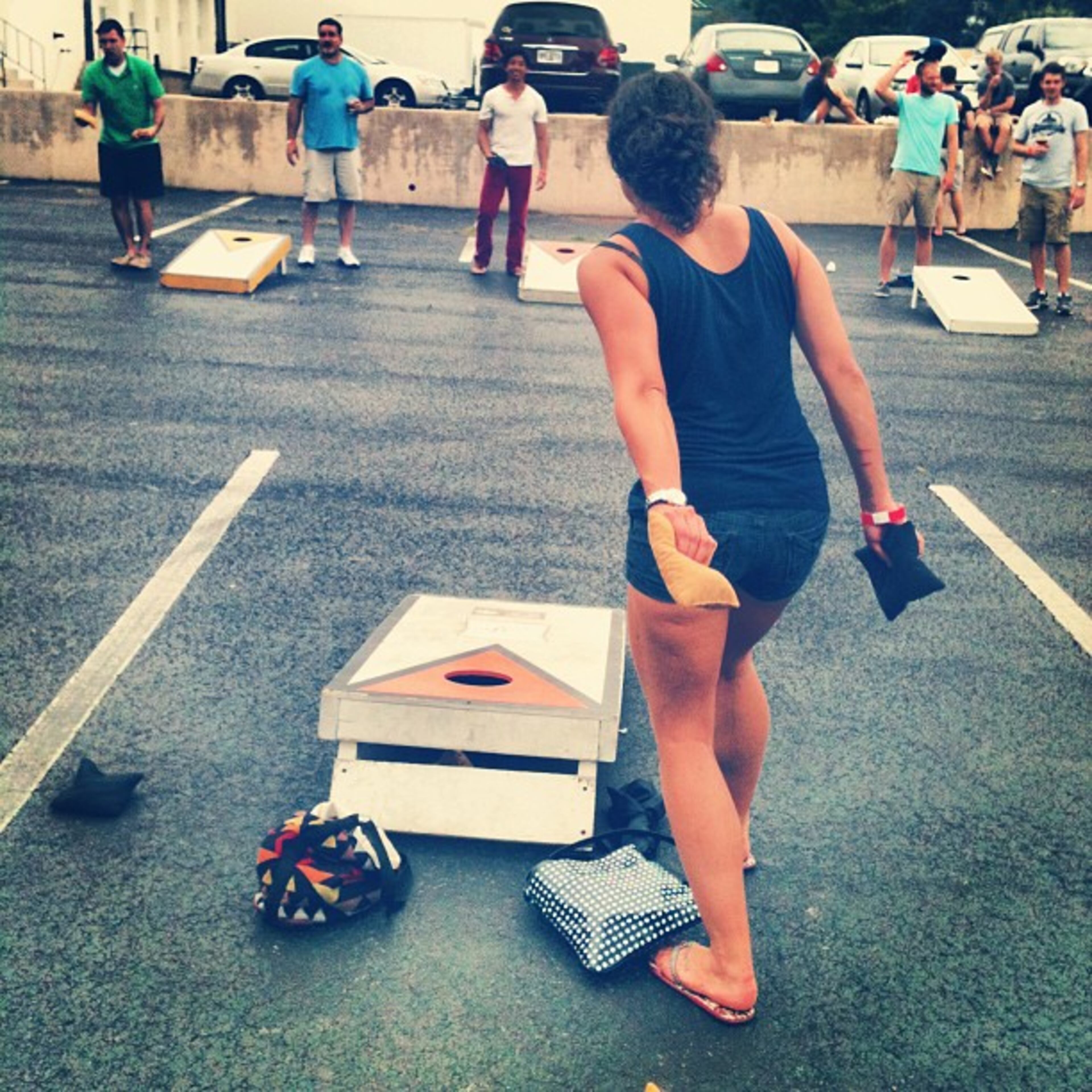 #cornhole #redbrickbrewing -- @yesac_srednal