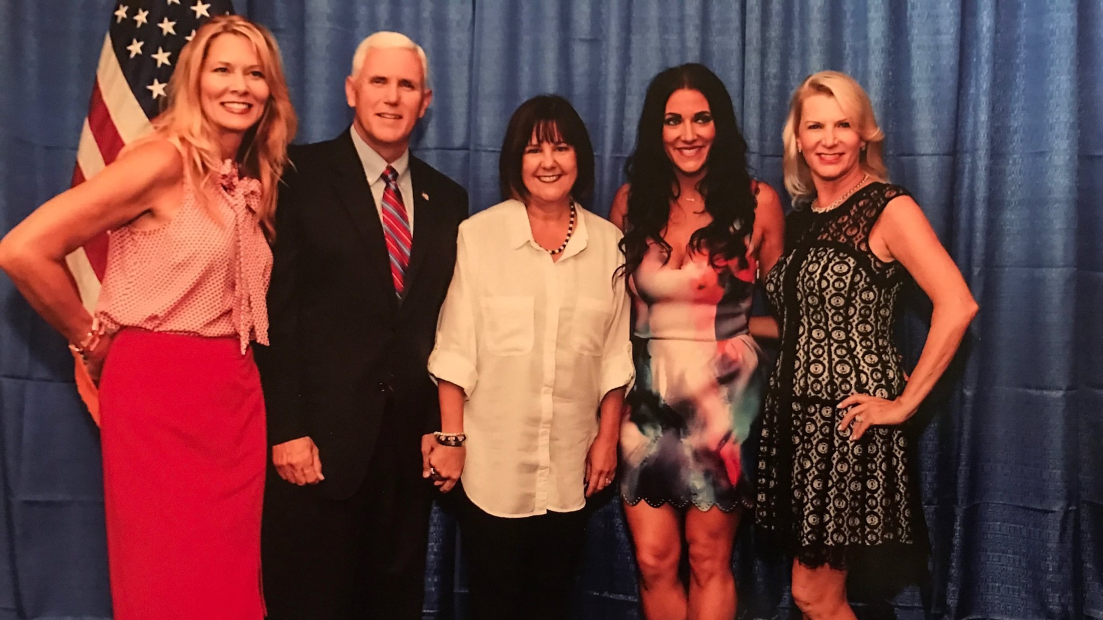 Amy Smith of Atlanta, left, will attend her first inauguration this week. She became politically active after meeting Donald Trump Jr. at a fundraiser. Then the clinical science specialist for a biotech firm met Mike Pence, pictured above, and Tiffany and Ivanka Trump during metro Atlanta campaign stops. Soon afterward, she became an outspoken backer of Donald Trump. (handout photo)