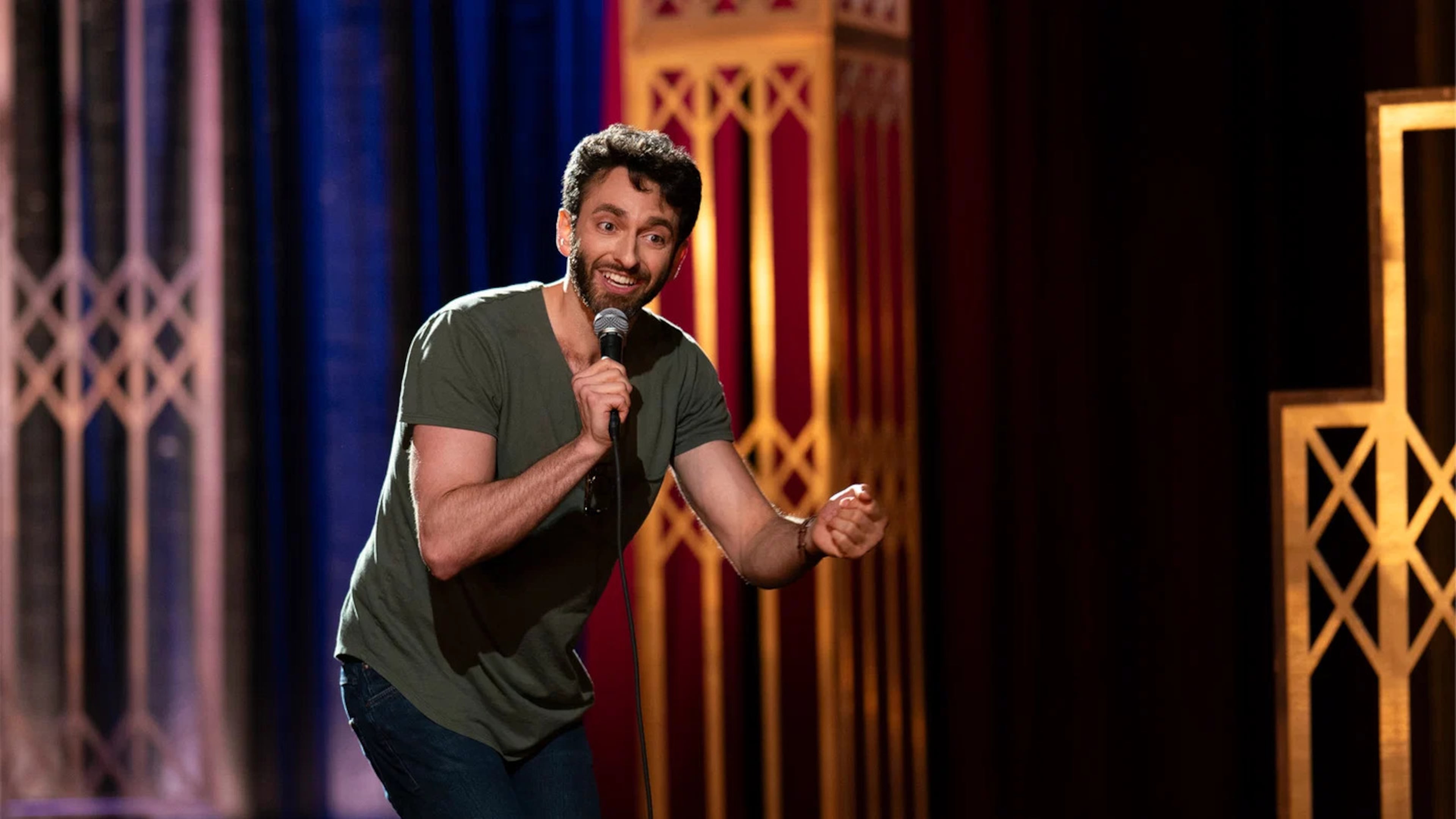 Gianmarco Soresi on 2023's "Verified Stand-Up." (Courtesy of Marcus Russell Price/Netflix)