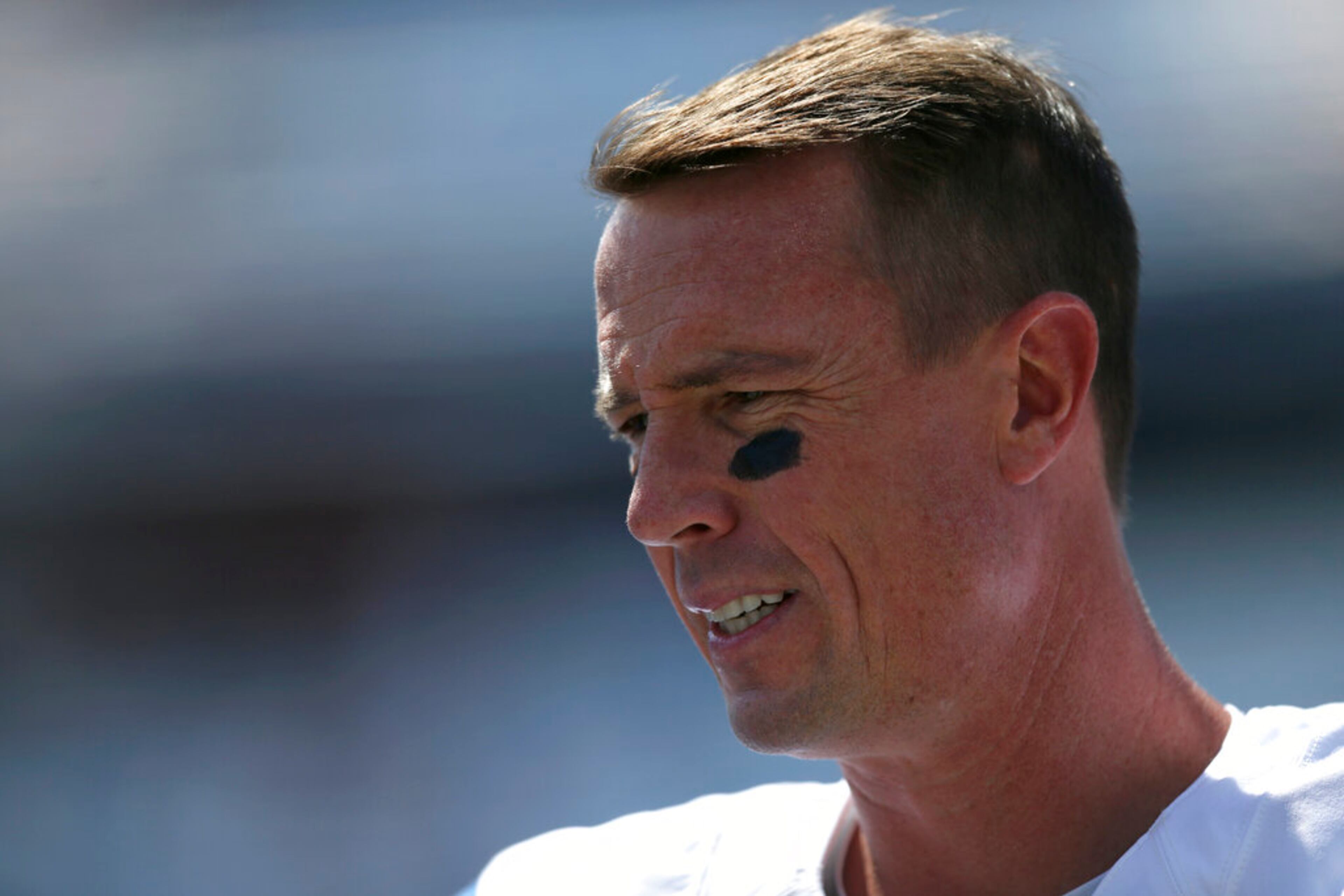 Indianapolis Colts quarterback Matt Ryan prior to a preseason NFL football game against the Buffalo Bills, Saturday, Aug. 13, 2022, in Orchard Park, N.Y. (AP Photo/Joshua Bessex)