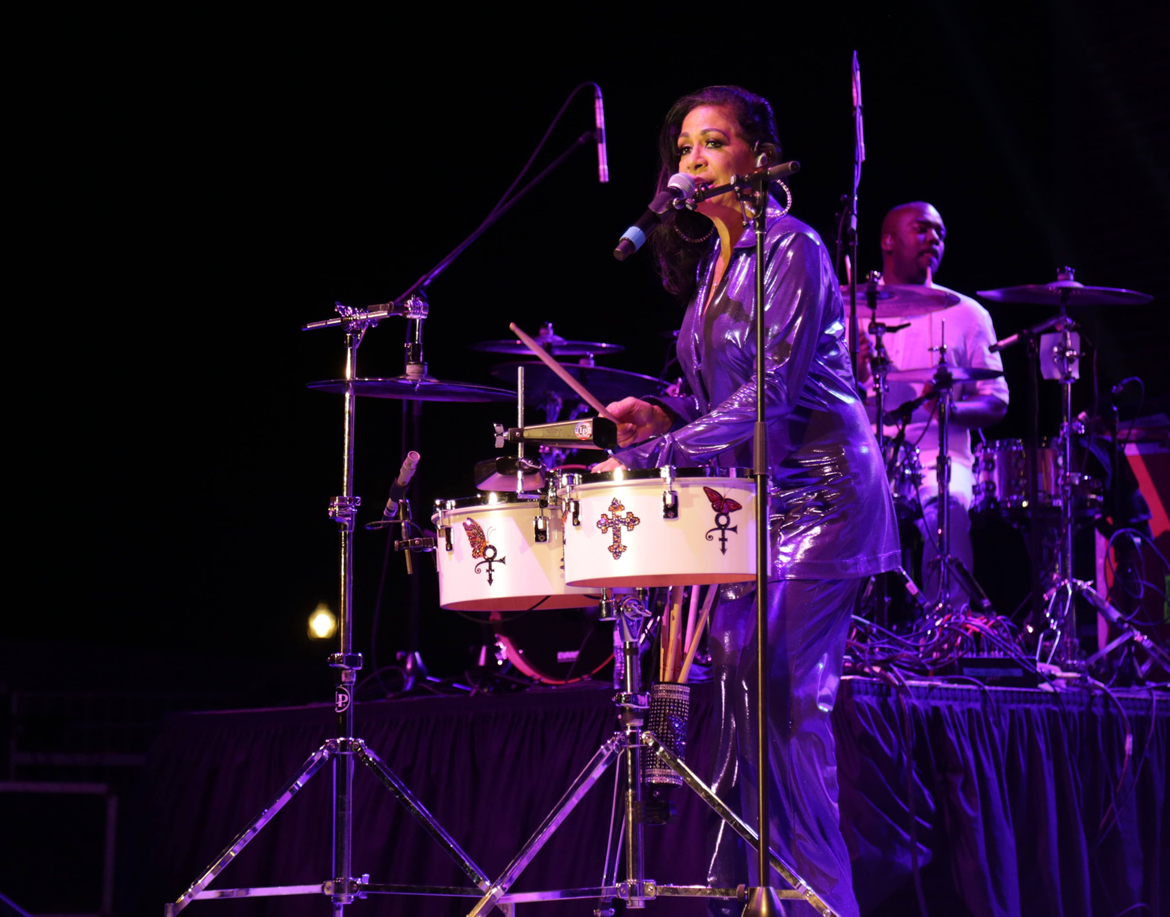 Sheila E., with such hits as "The Glamorous Life" and "A Love Bizarre," performs at the Stockbridge Amphitheater on Saturday, May 7, 2022. (Photo: Akili-Casundria Ramsess for The Atlanta Journal-Constitution)