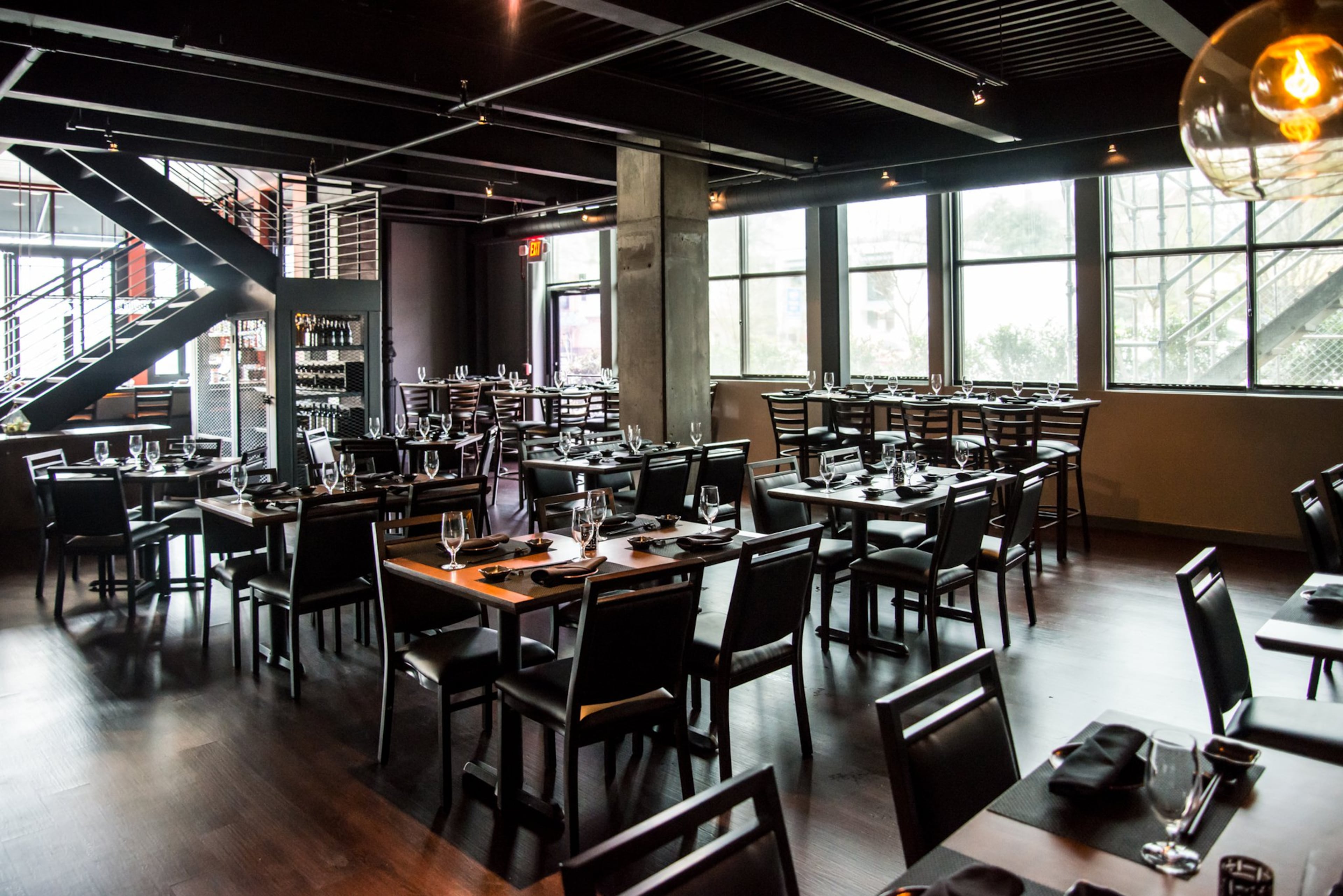 District M downstairs dining area. Photo credit- Mia Yakel.