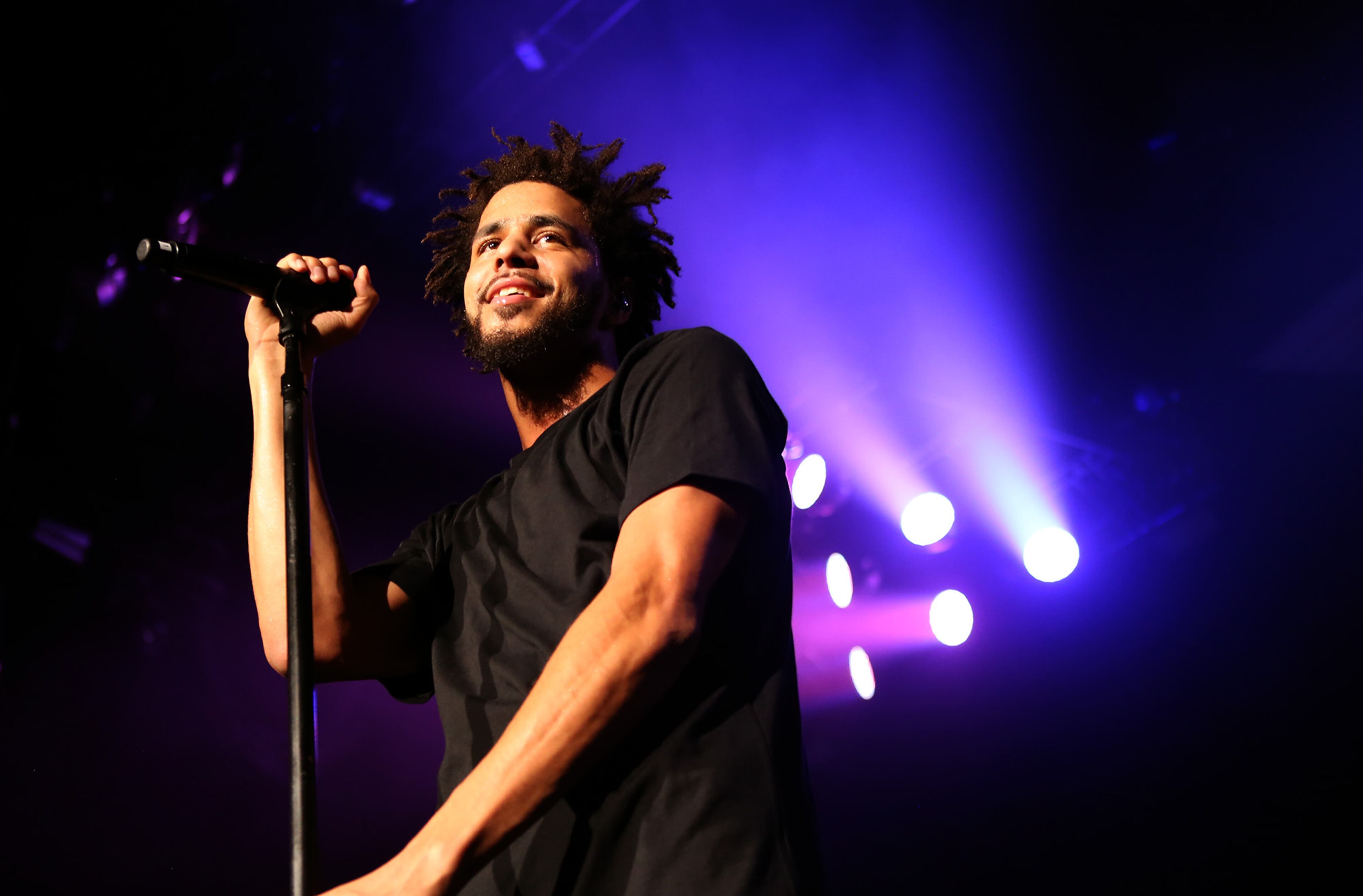ATLANTA - Hip-hop recording artist J. Cole (Jermaine Lamarr Cole) brings his "Forest Hills Drive Tour", in support of his third studio album, "2014 Forest Hills Drive" to Aaron's Amphitheatre at Lakewood on Saturday, Aug. 15, 2015 in Atlanta. Special guest artists opening for J. Cole include R&B singer Jeremih, and hip-hop artists Big Sean and West Coast rapper YG (Young Gangsta). (Akili-Casundria Ramsess/Special to the AJC)