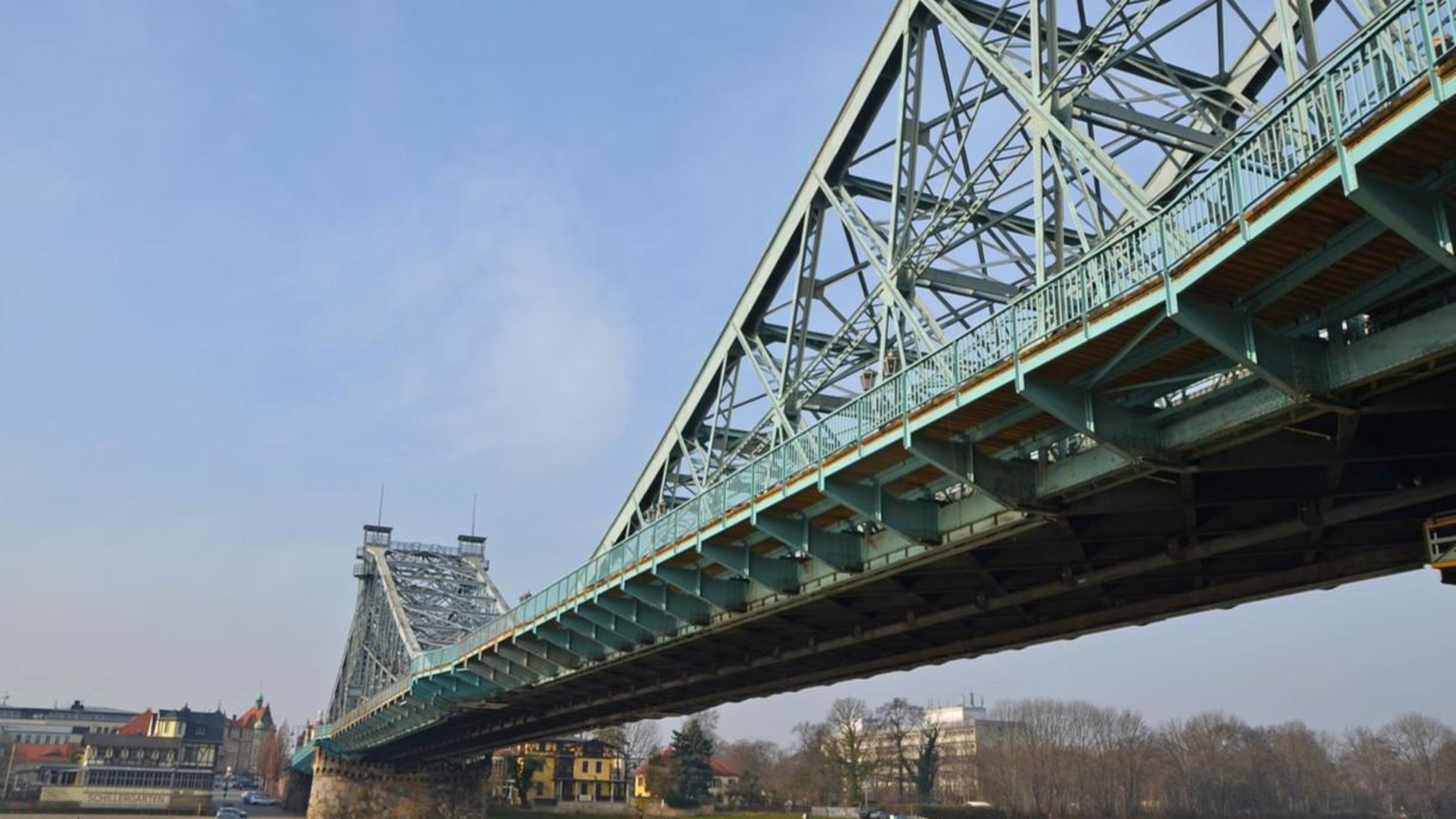 A cantilevered bridge was hit by a tugboat in Louisiana on Friday.