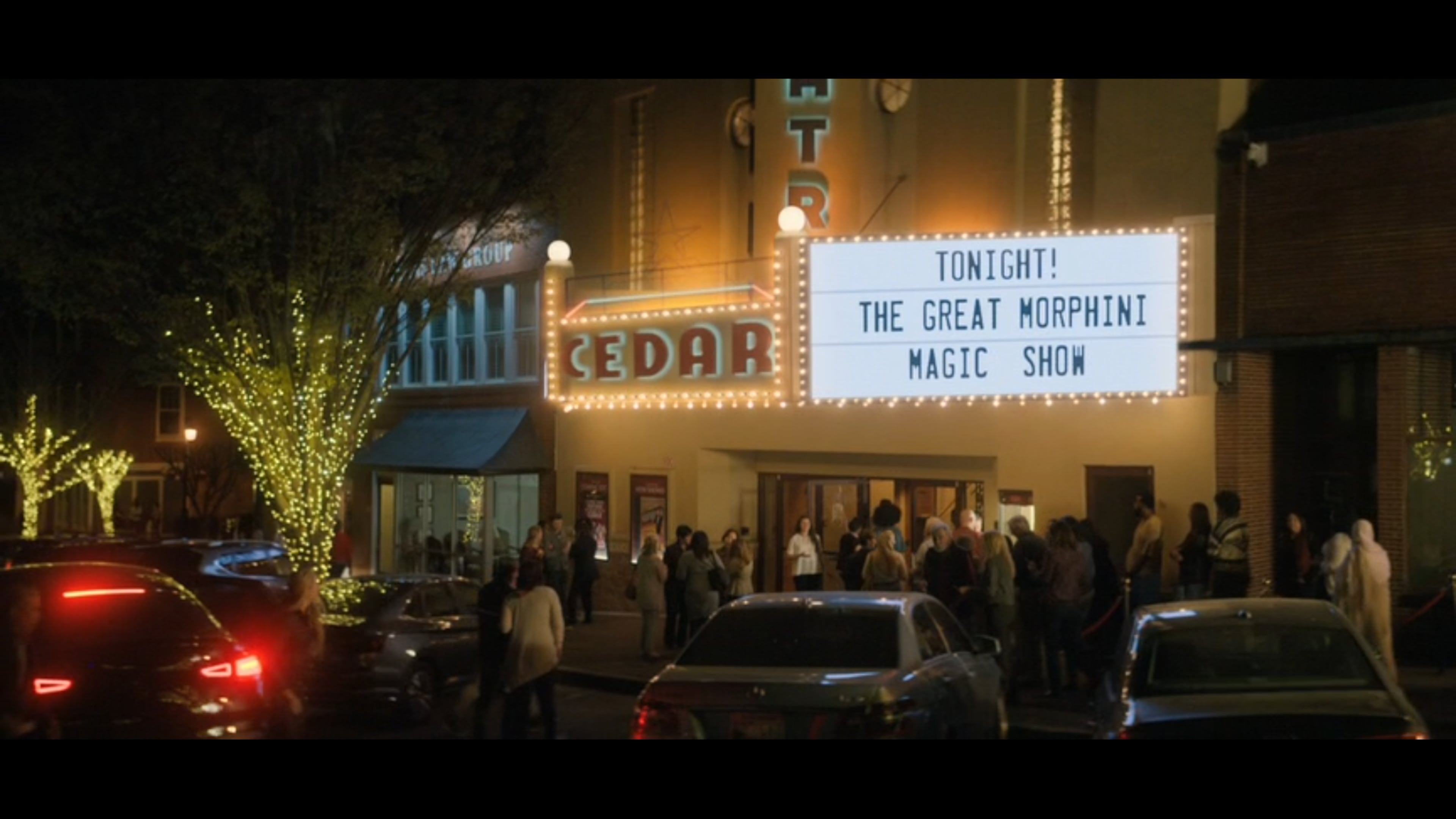 Apple TV+'s "The Big Door Prize" shot scenes outside of Canton Theatre in Canton. (Courtesy of Apple TV+)