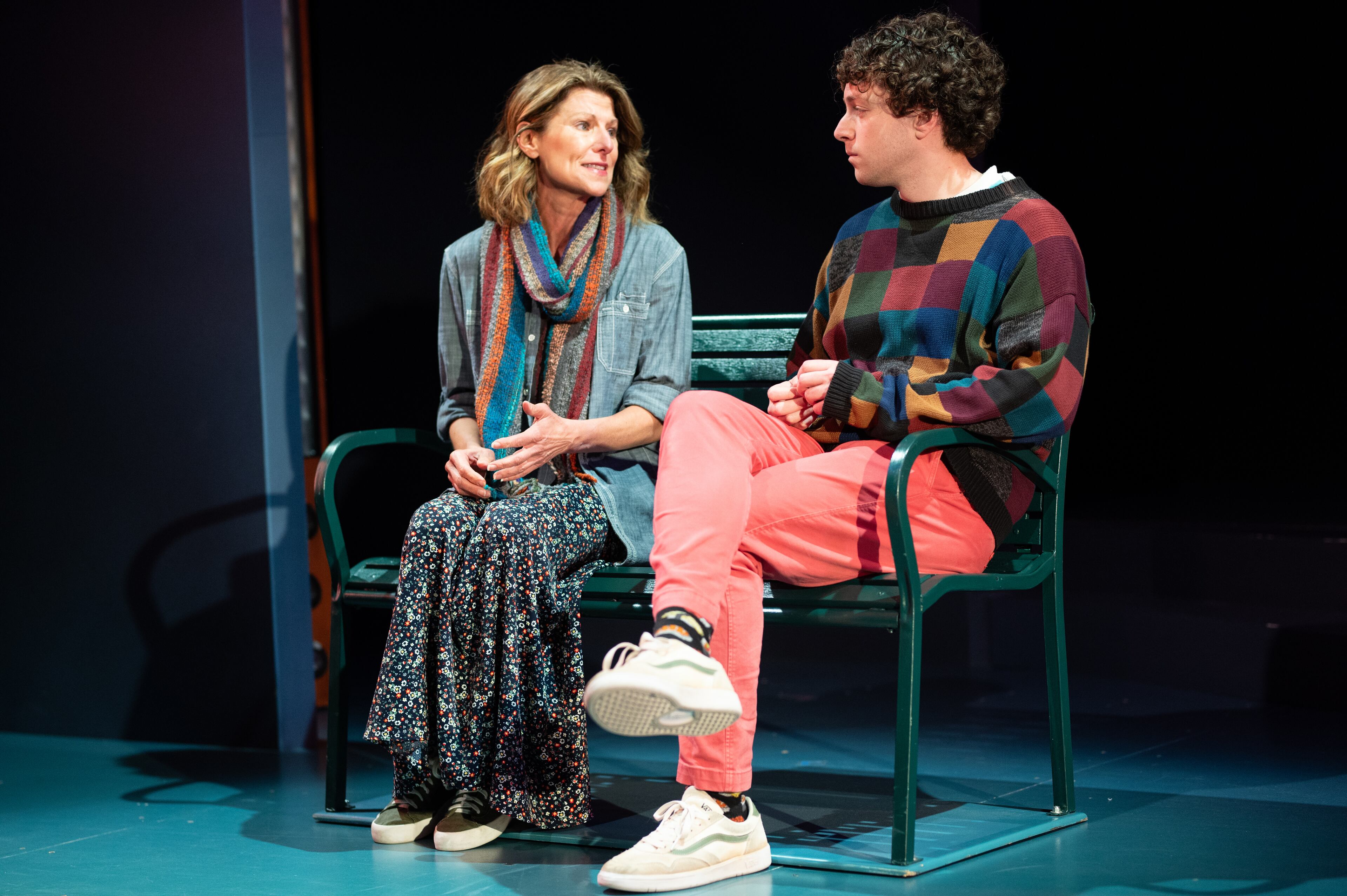 Vanessa Lock and Philip Schneider in a play that breaks up serious passages with dark humor.