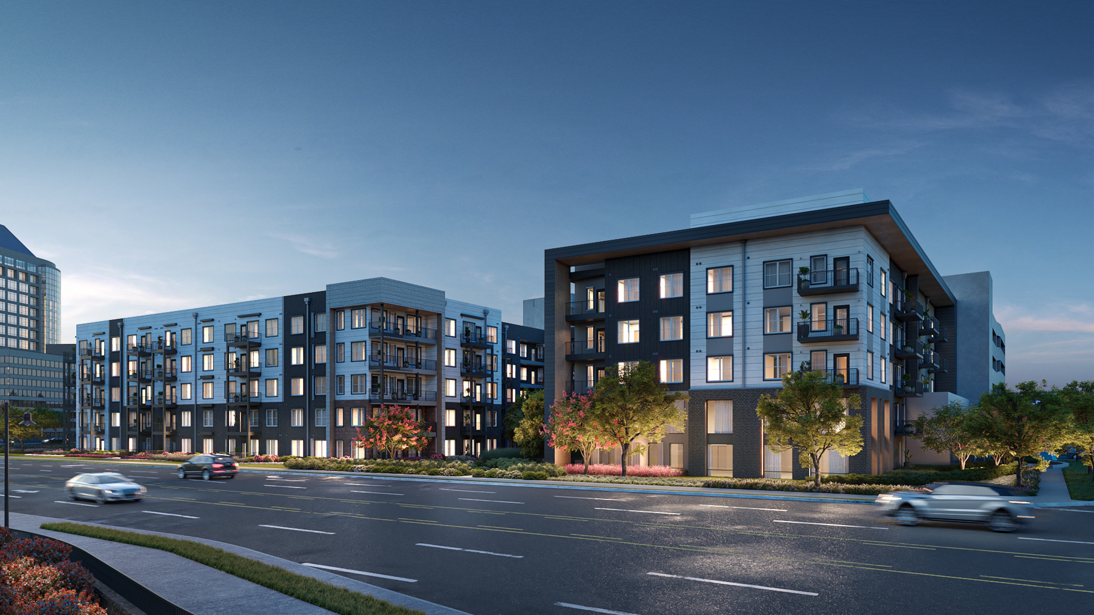 This rendering depicts the new luxury apartment complex at Cumberland Mall in Cobb County that is set to open in early 2024. Brookfield Properties