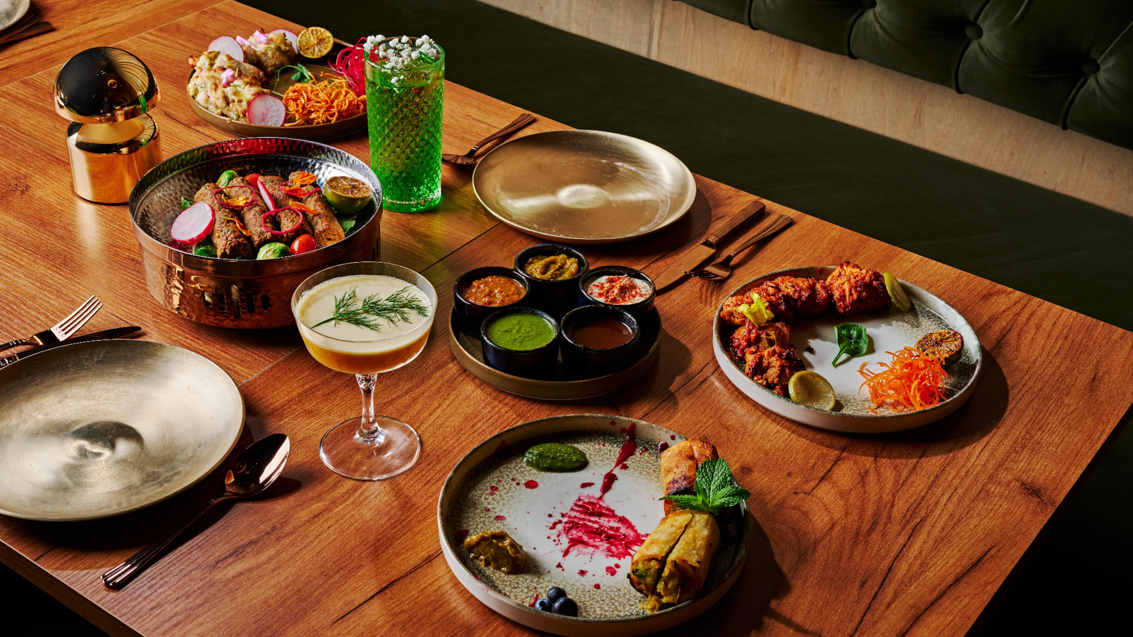 A selection of dishes and drinks at Ikara. (Andrew Thomas Lee, courtesy of Ikara)