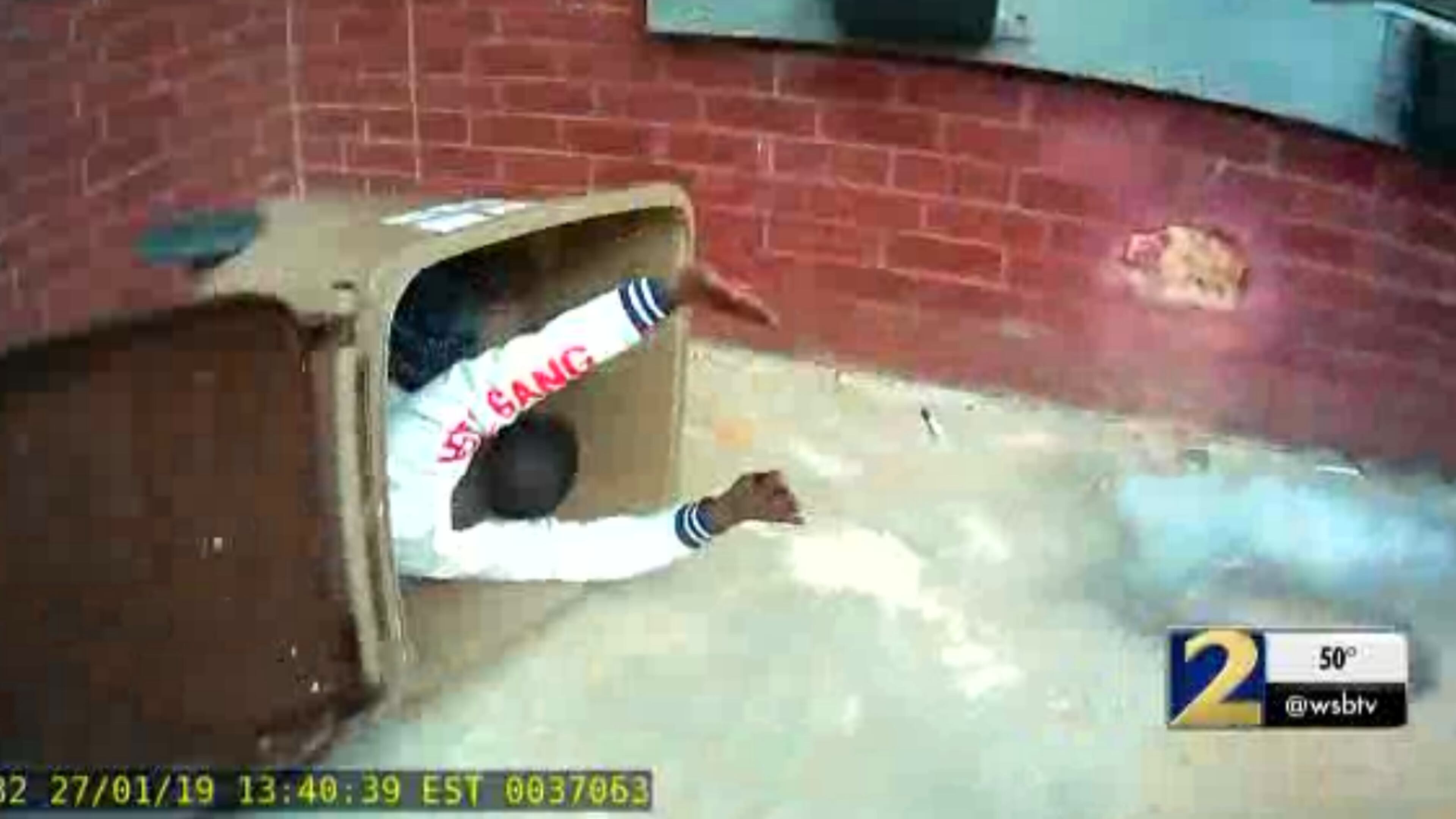 This is a screenshot of a Duluth police officer’s bodycam video when Marvin Arnold was arrested after a police chase Sunday.