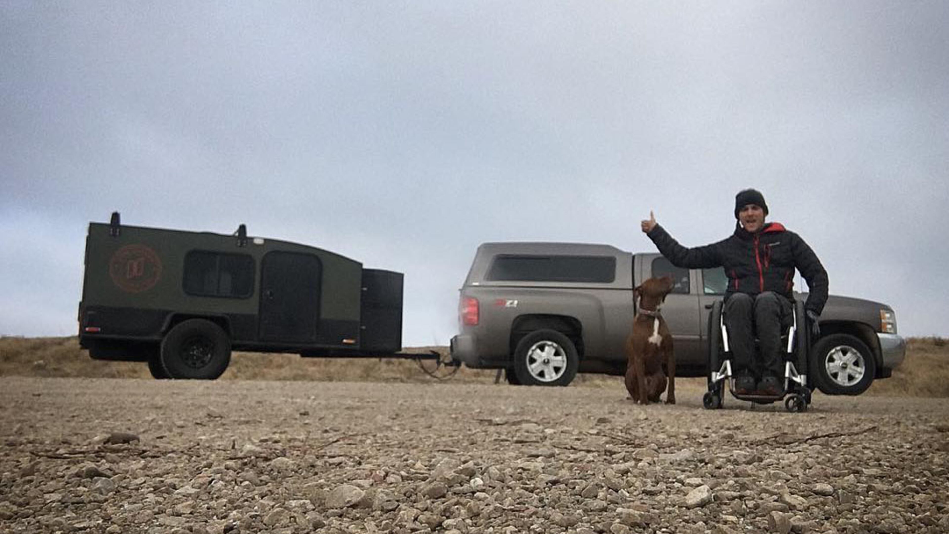 Joe Stone said his specially made trailer that helps him document his journey paragliding across the country was stolen in Utah.