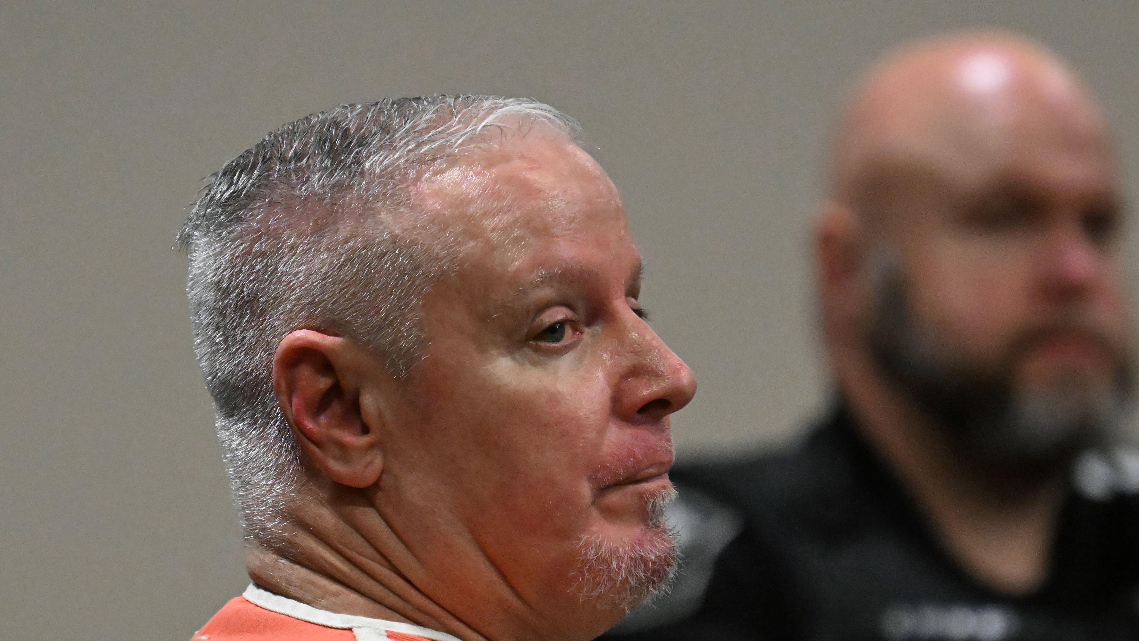 Colin Gray, father of the Apalachee High School shooter Colt Gray, sits with his attorneys during his sentencing hearing at Barrow County Superior Court on Thursday, July 30, 2026, in Winder, Ga. (Hyosub Shin/Atlanta Journal-Constitution via AP, Pool)
