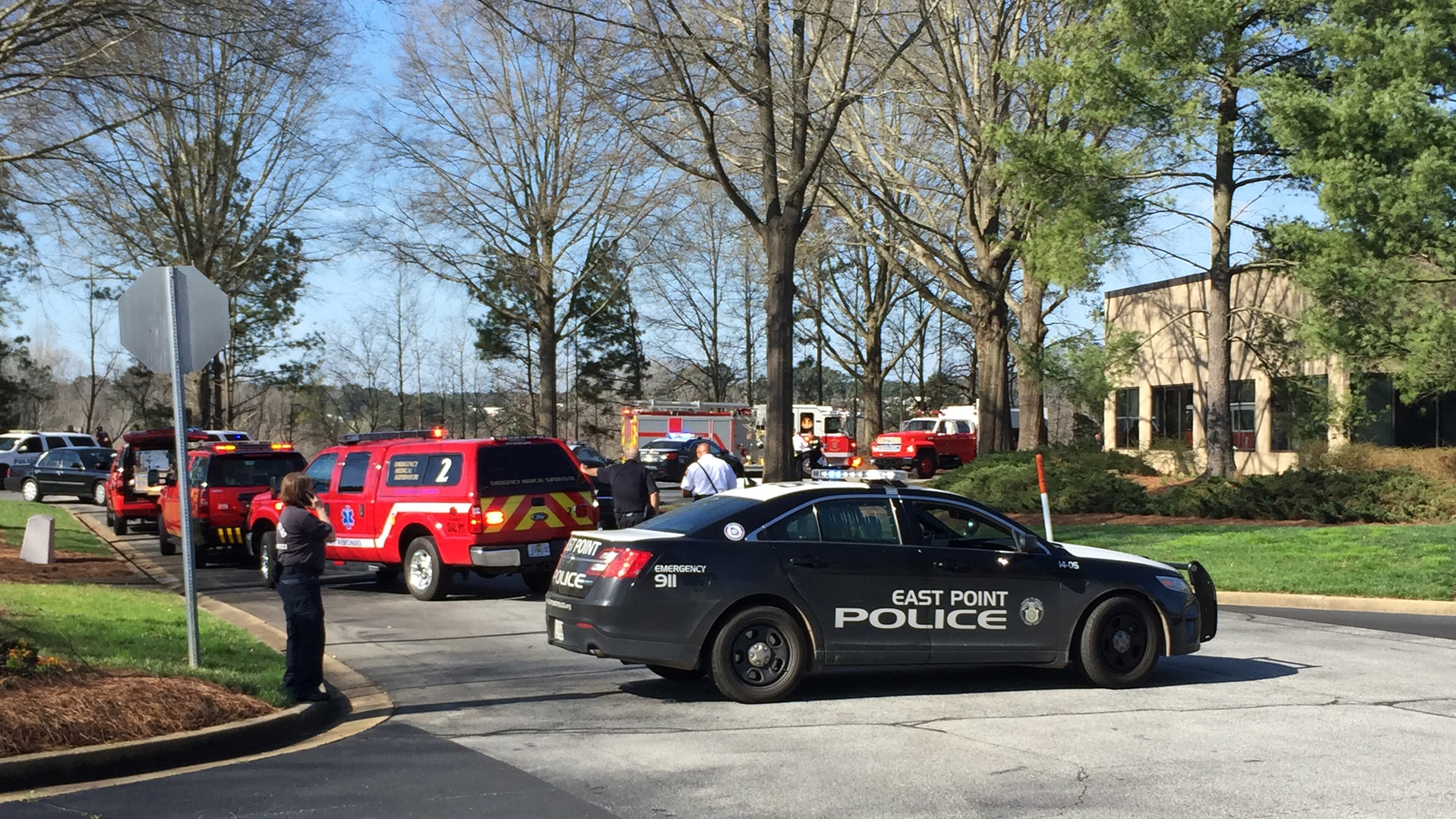 The East Point Fire Department is investigating a suspicious package delivered to the Administrative Office of the Federal Bureau of Prisons at 2800 Camp Creek Pkwy., Building No. 2000, East Point spokeswoman Renita Shelton said in an emailed statement. (Credit: Channel 2 Action News)