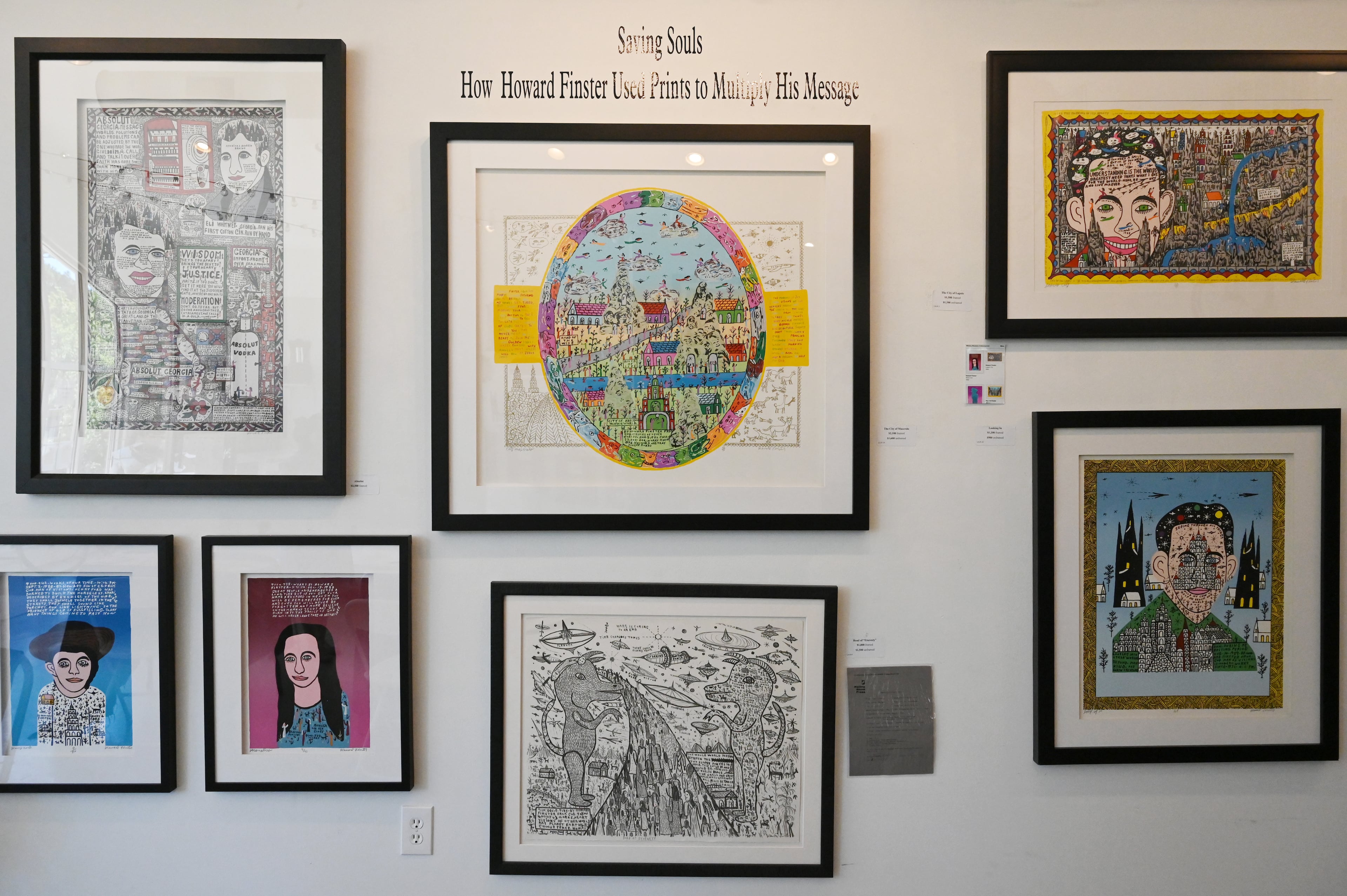 Howard Finster's artworks at the gallery at Paradise Garden, August 29, 2025. (Hyosub Shin / AJC)