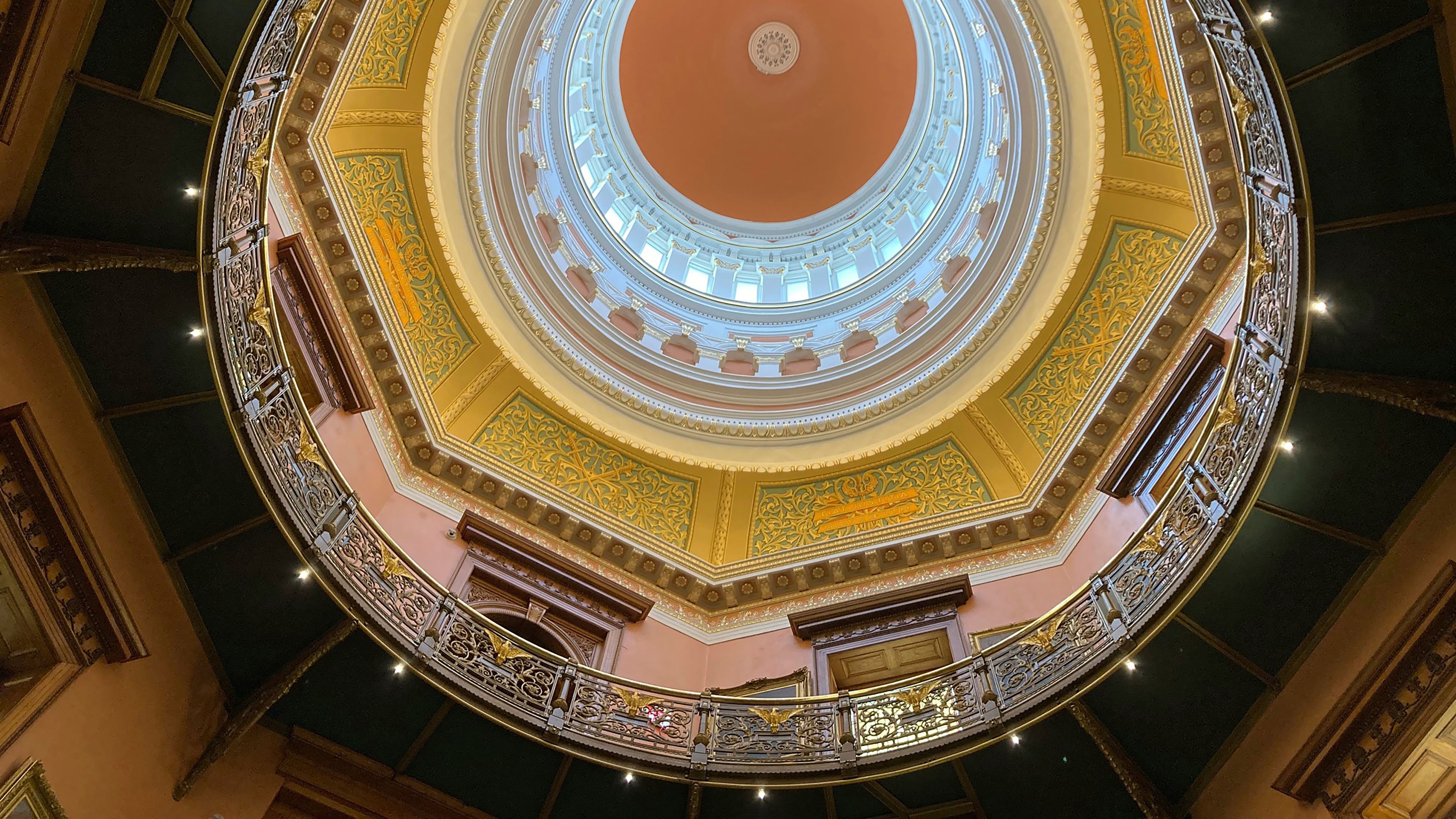 FILE - The rotunda at New Jersey's statehouse, March 22, 2023,, in Trenton, N.J. (AP Photo/Mike Catalini, File)