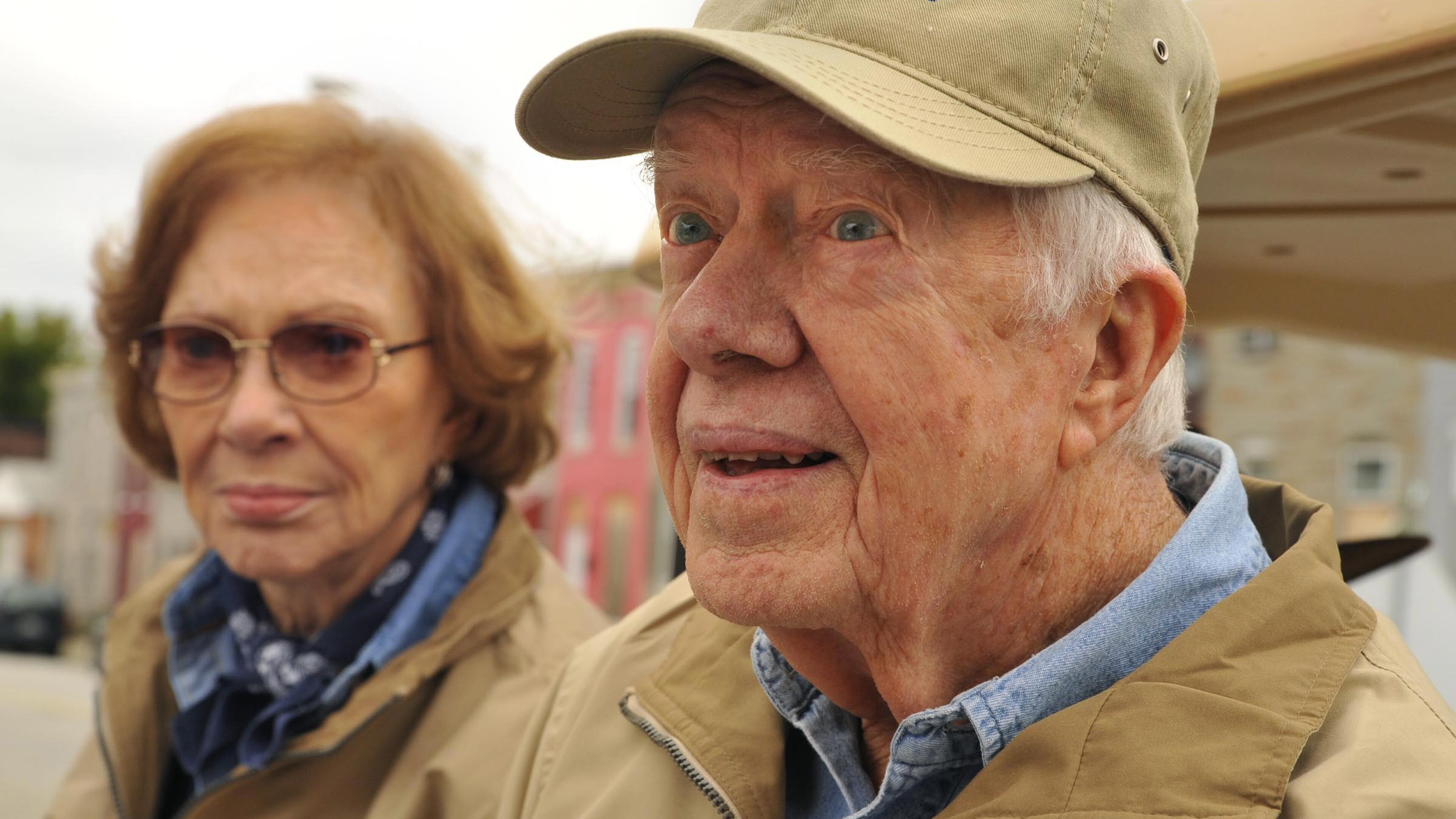 Former President Jimmy Carter and wife Rosalynn toured a seven-block stretch of Jefferson Street in East Baltimore, between Chester Street and Milton Avenue, where Habitat for Humanity is rebuilding ten rowhouses.