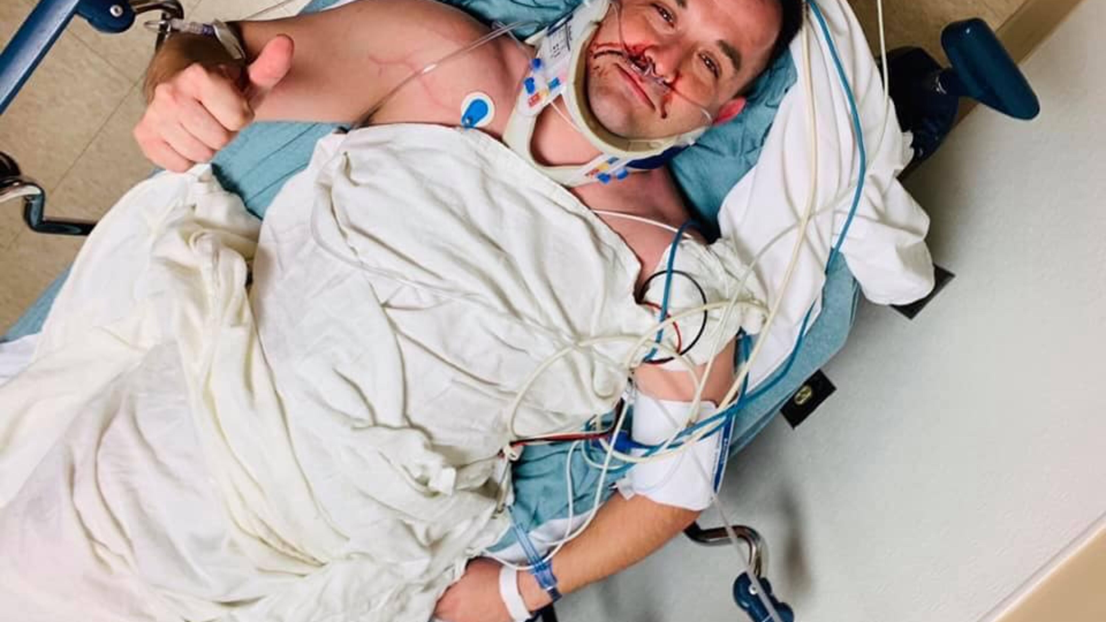 Deputy Andrew Hendrix was injured when he was involved in a car wreck while pursuing a suspect.