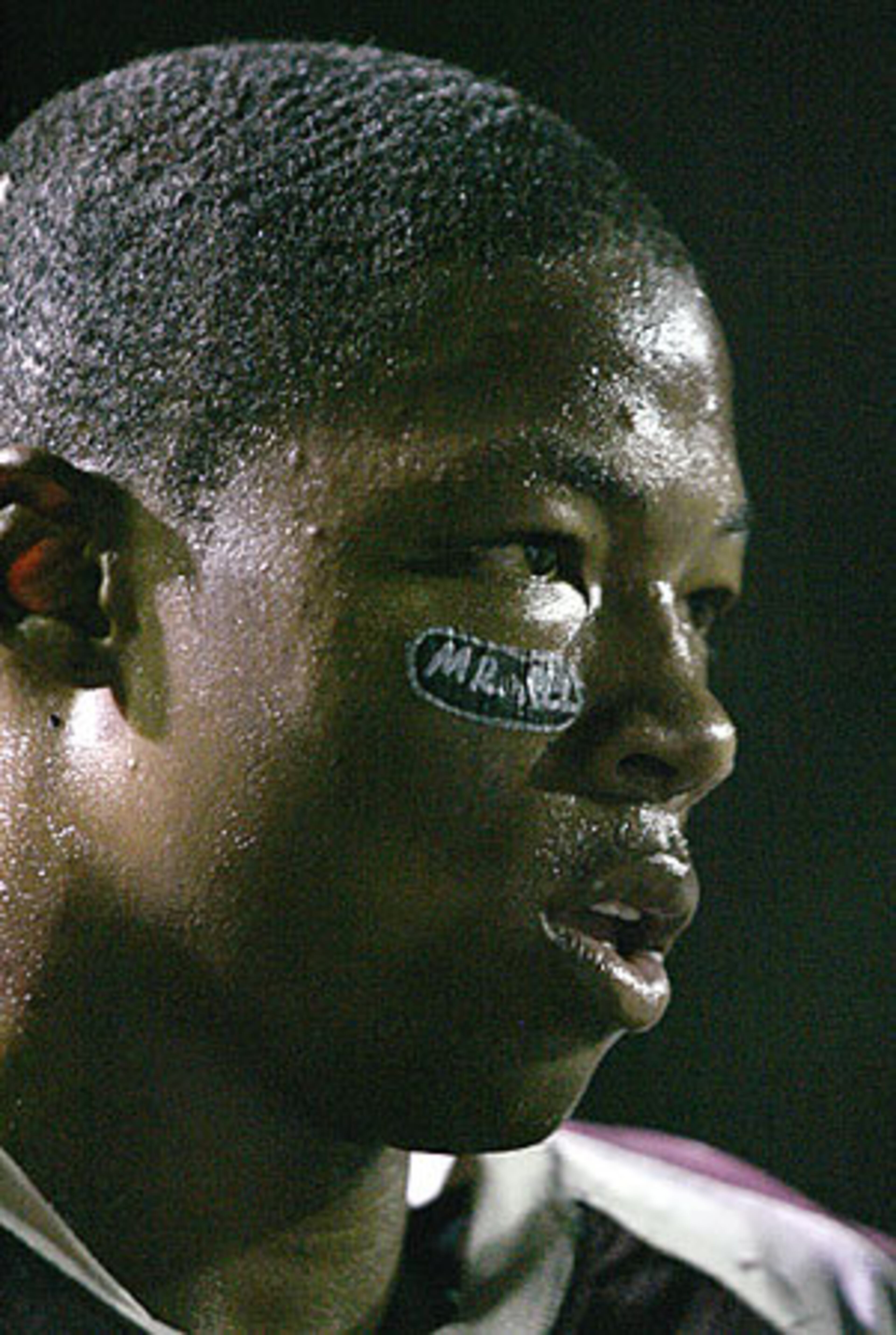 Carver's Darren Myles, Jr., one of the top recruits in the state, watches Friday night's action.