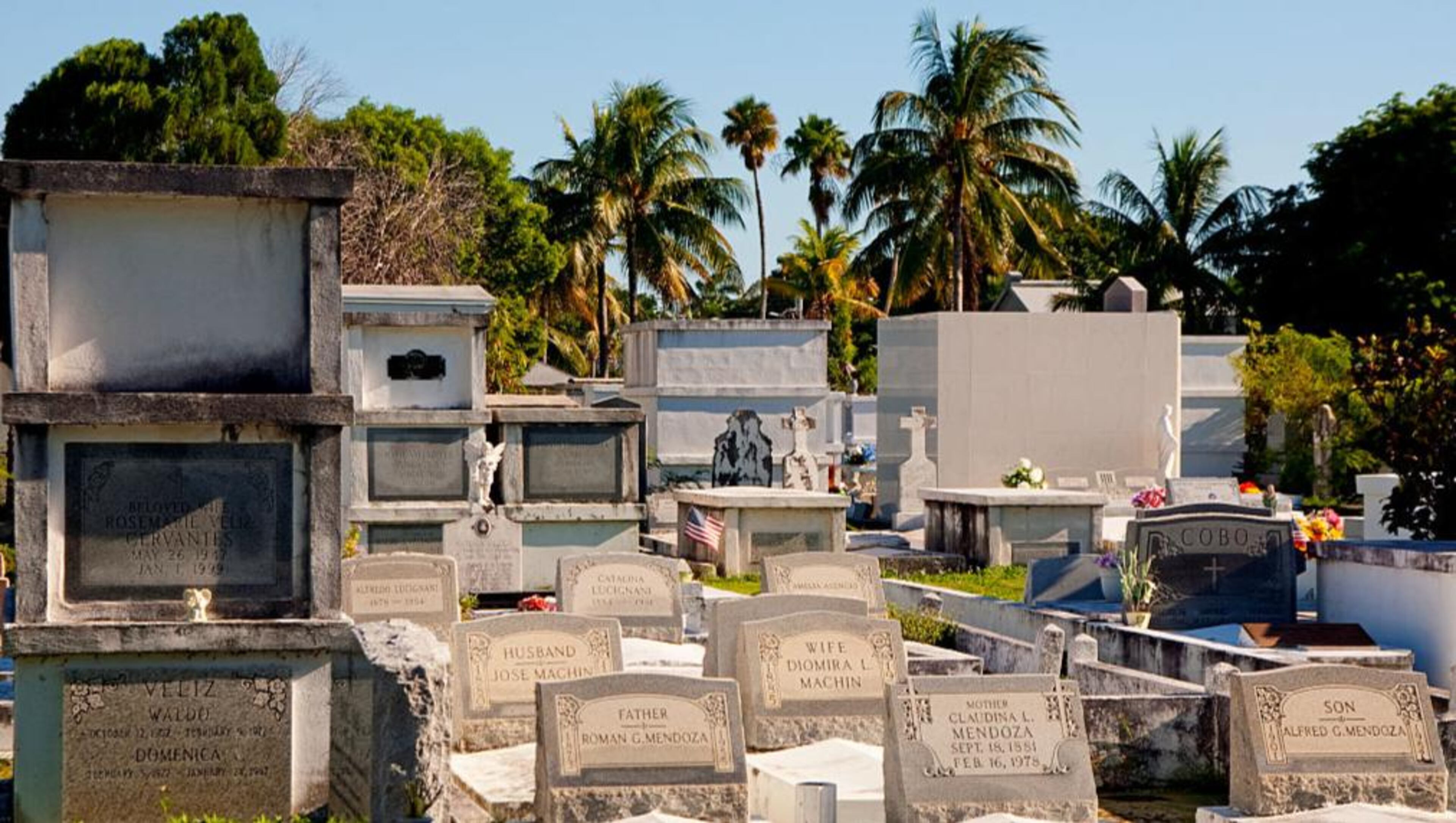 Key West Cemetery in the city’s Old Town has more than 100,000 people buried there and plenty of ghostly tales to go with them.