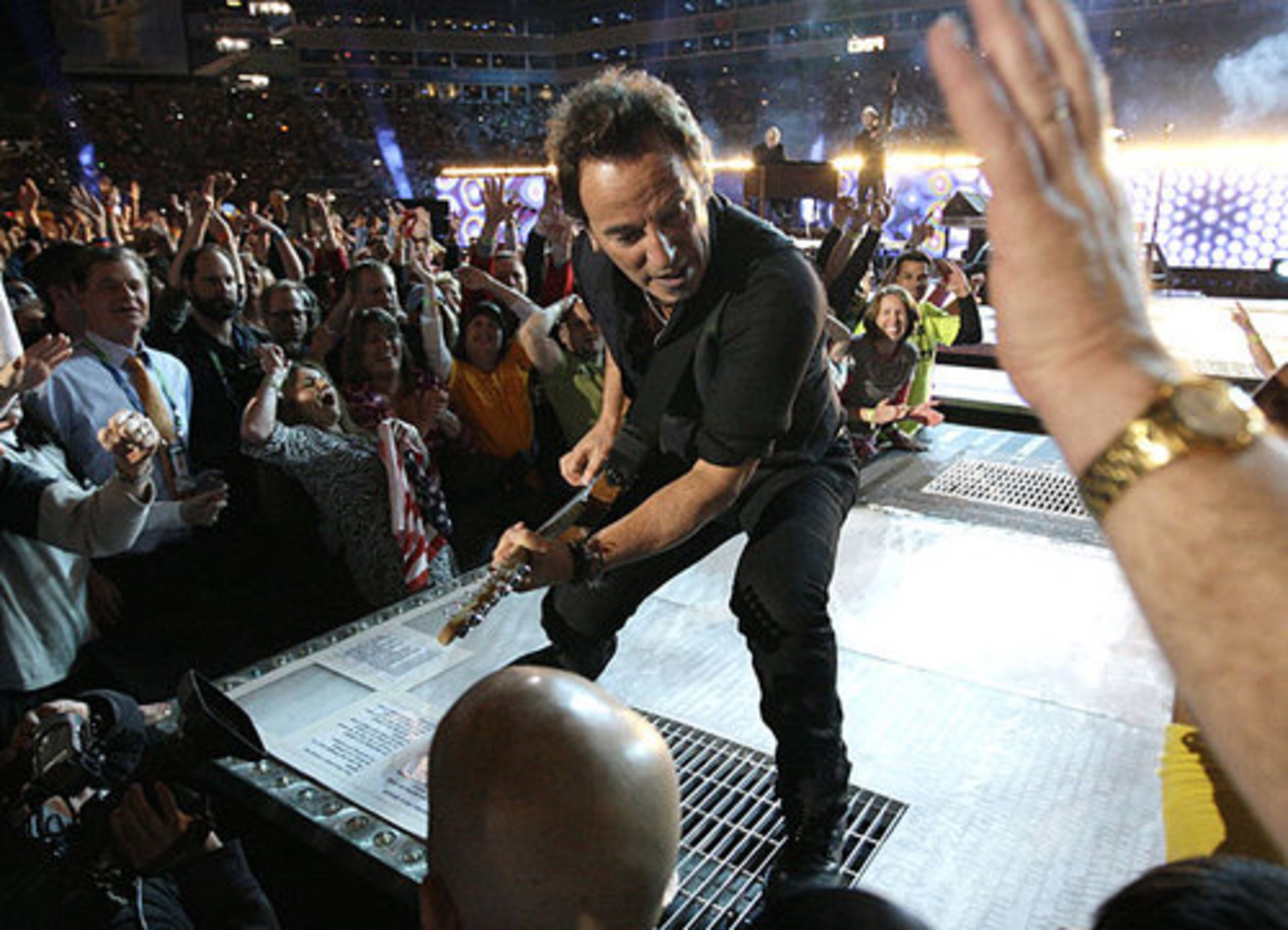Bruce Springsteen hunkers down over his playlist and airconditioning.