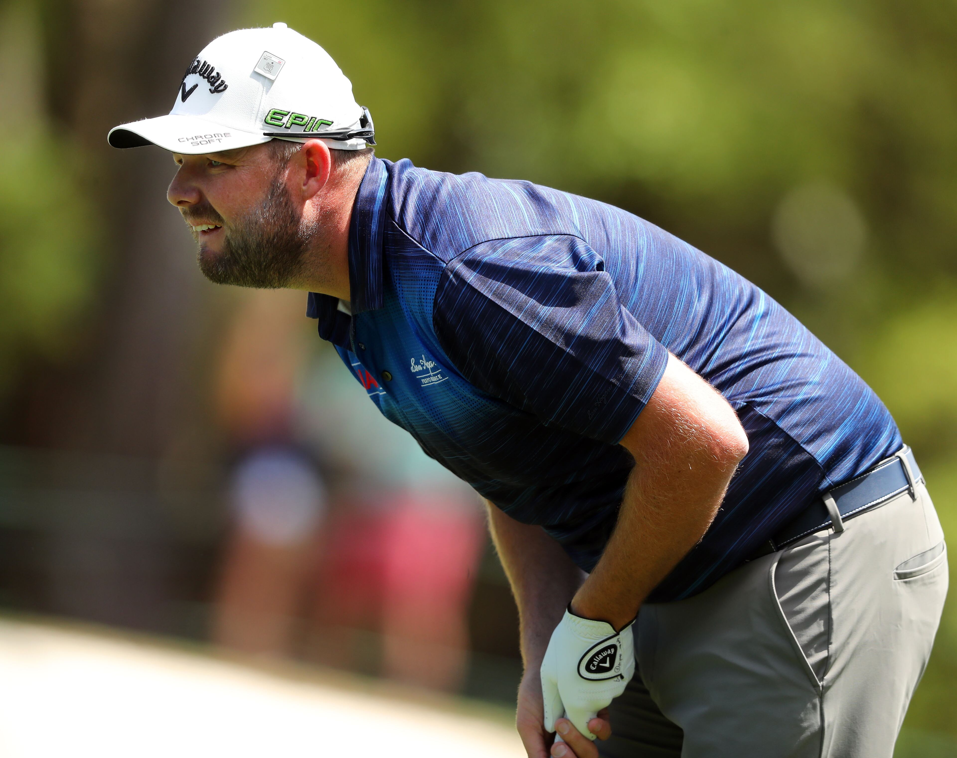 April 8, 2017 AUGUSTA Marc Leishman watches his shot on the 1st fairway. Play begins in the third round of the 81st Masters tournament at the Augusta National Golf Club, Saturday, April 8, 2017. CURTIS COMPTON/ AJC