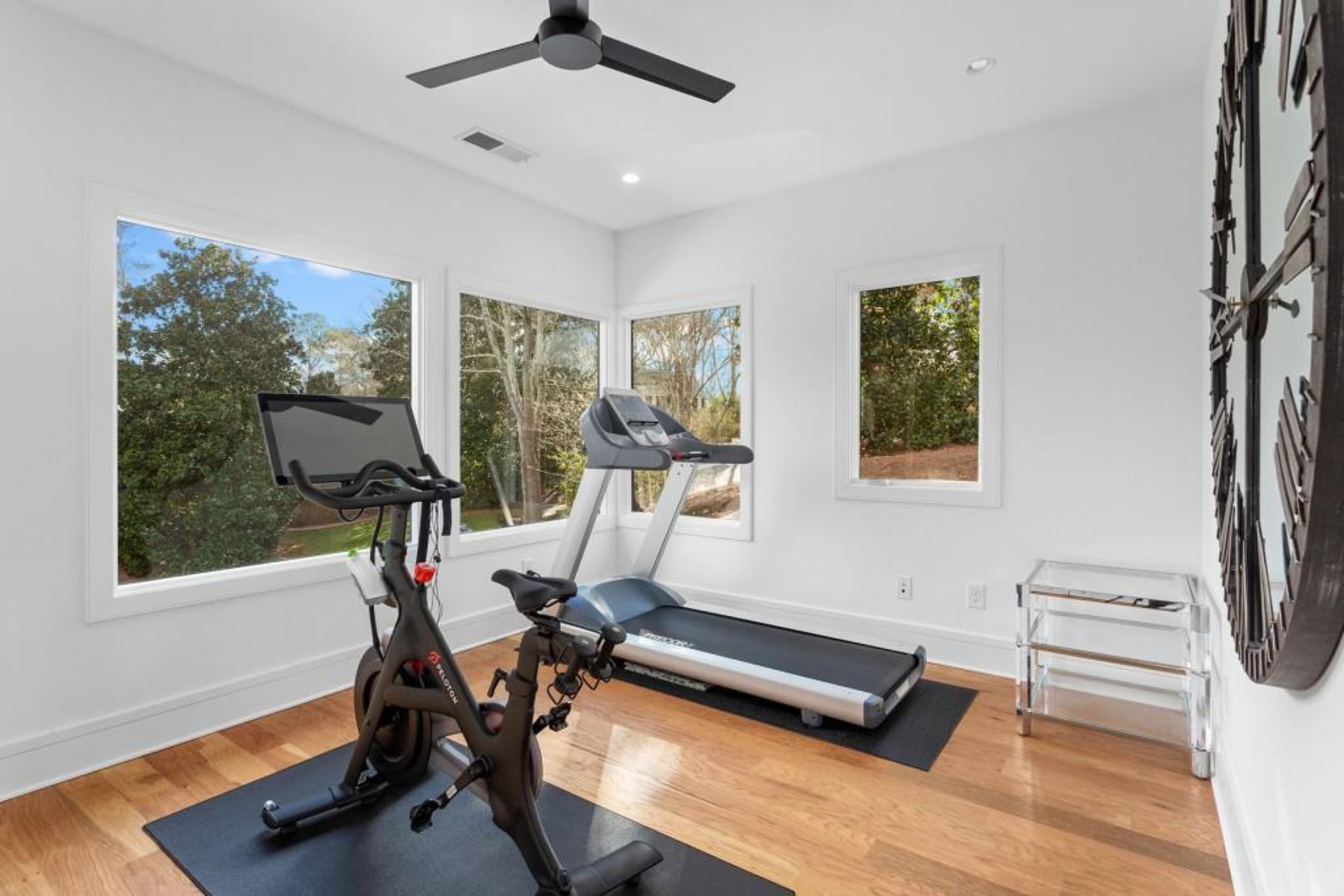 Upstairs features oversized en-suite, two additional bedrooms sharing a jack and jill bathroom, 5th bedroom/fitness room, and separate loft area.