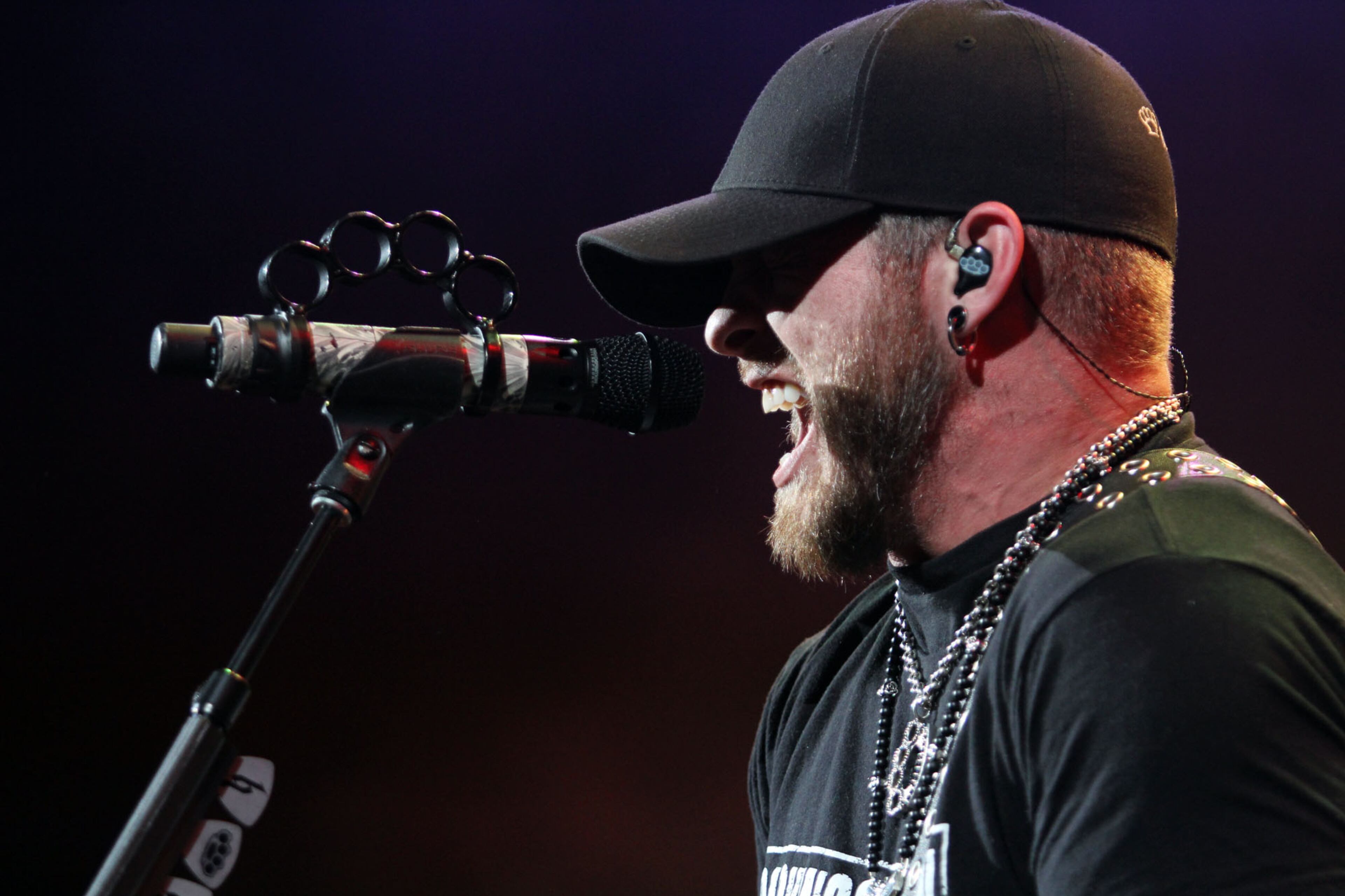 Nov. 28, 2014 DULUTH: Georgia native Brantley Gilbert brings brand of bad-boy country rock in his Let It Ride tour to the Arena at Gwinnett Center. (Akili-Casundria Ramsess/Special to the AJC)