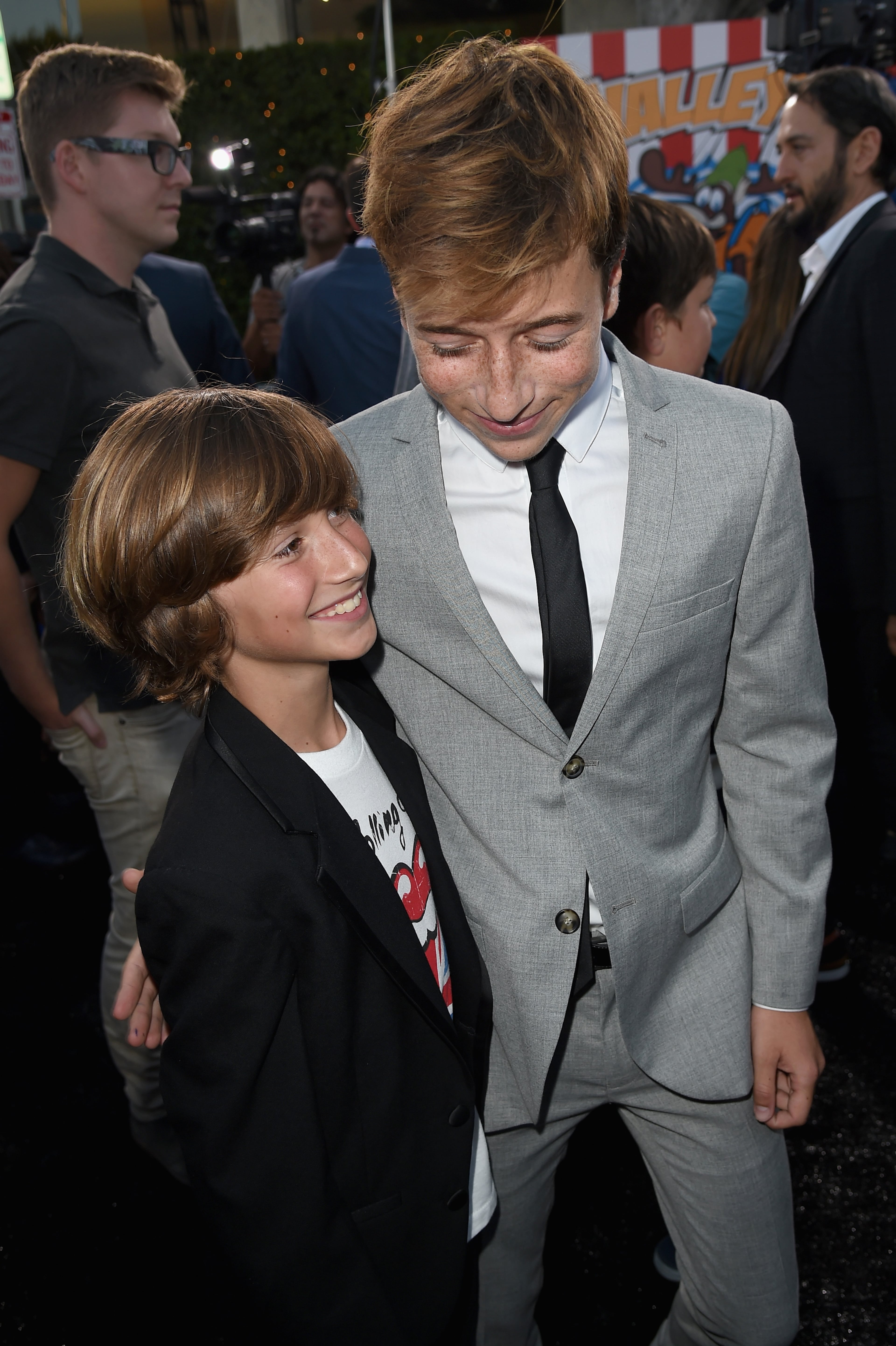 WESTWOOD, CA - JULY 27: Actors Steele Stebbins and Skyler Gisondo attend the premiere of Warner Bros. "Vacation" at Regency Village Theatre on July 27, 2015 in Westwood, California. (Photo by Kevin Winter/Getty Images)