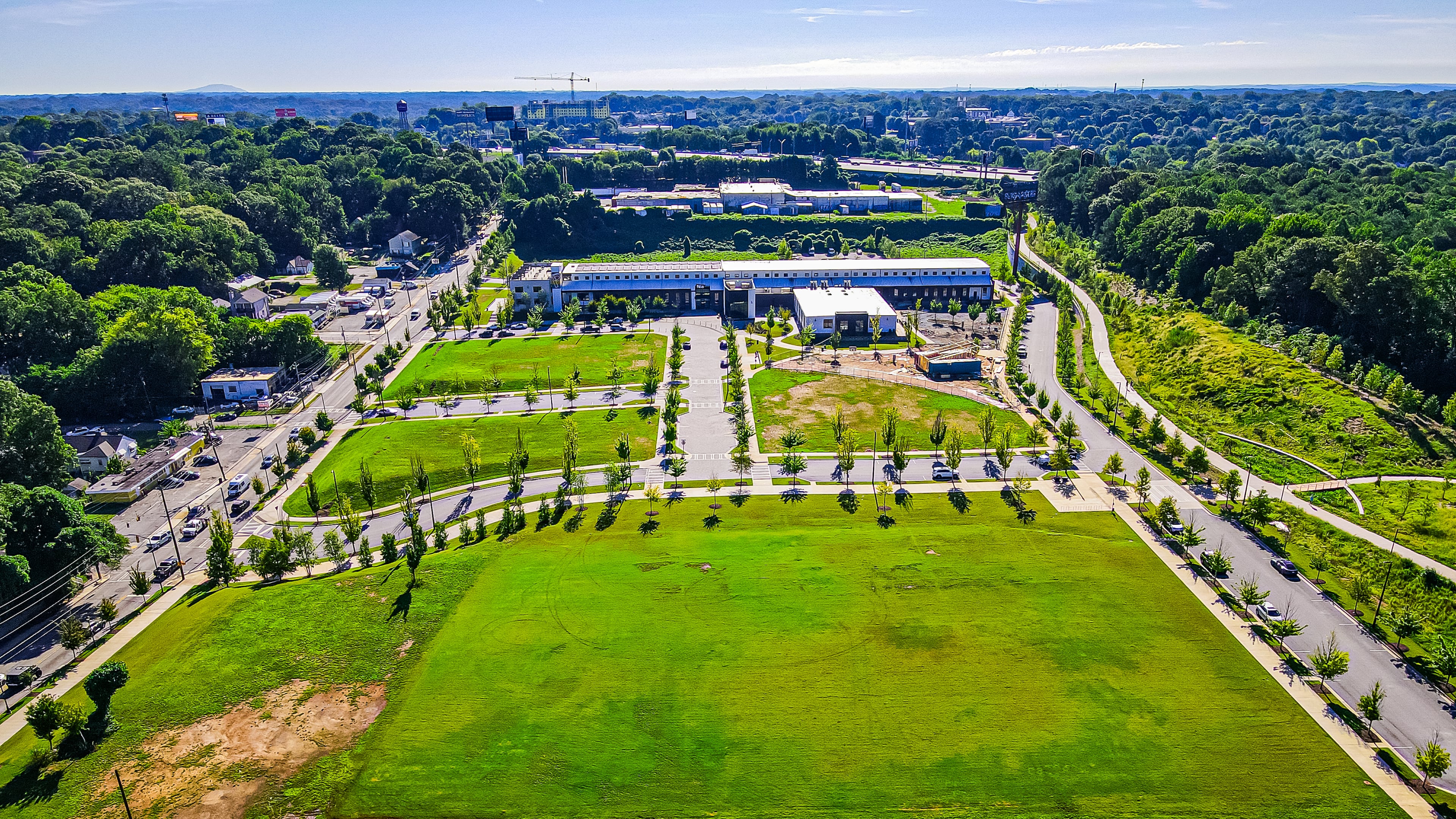 The Beltline is seeking a developer to transform nearly 14 acres along University Avenue in south Atlanta. (Courtesy of Atlanta Beltline/LoKnows Drones)
