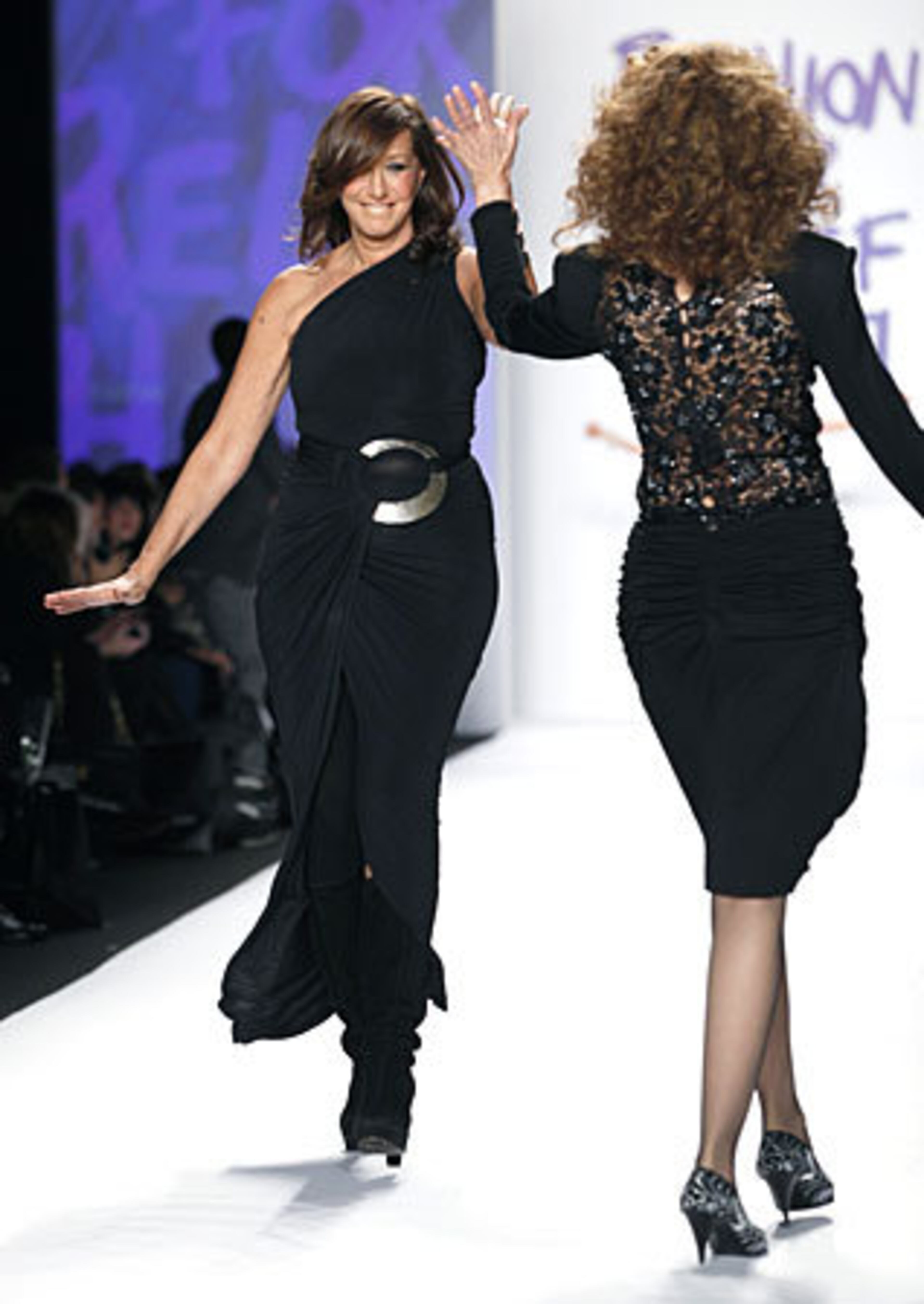 Designers also walked the strip, including Donna Karan ...