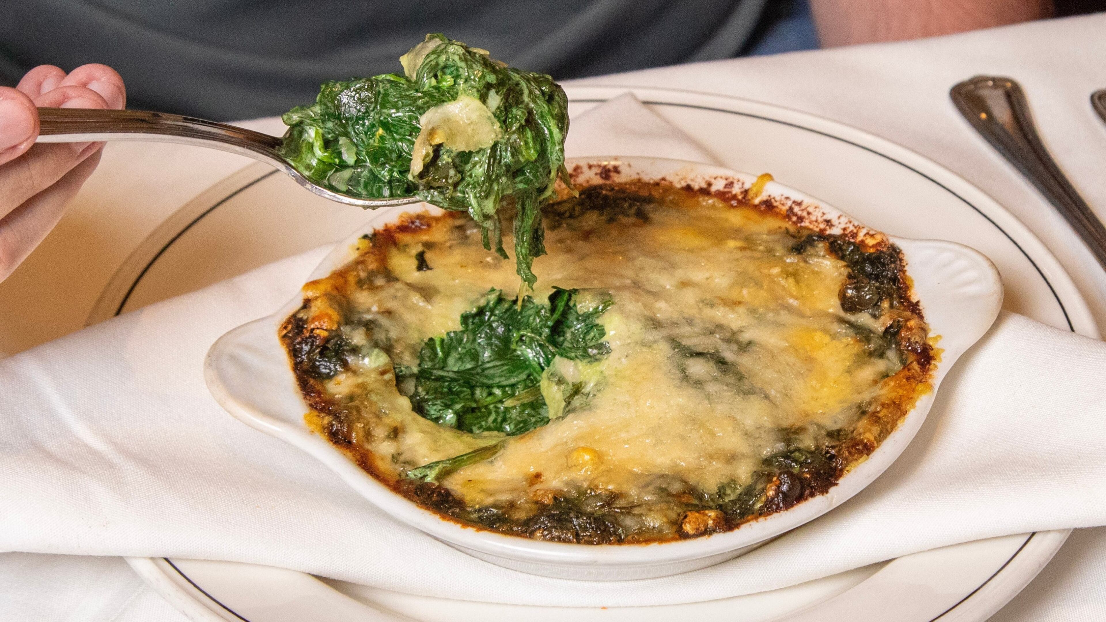 McKendrick’s Steak House Creamed Spinach. (Courtesy of McKendrick’s Steak House)