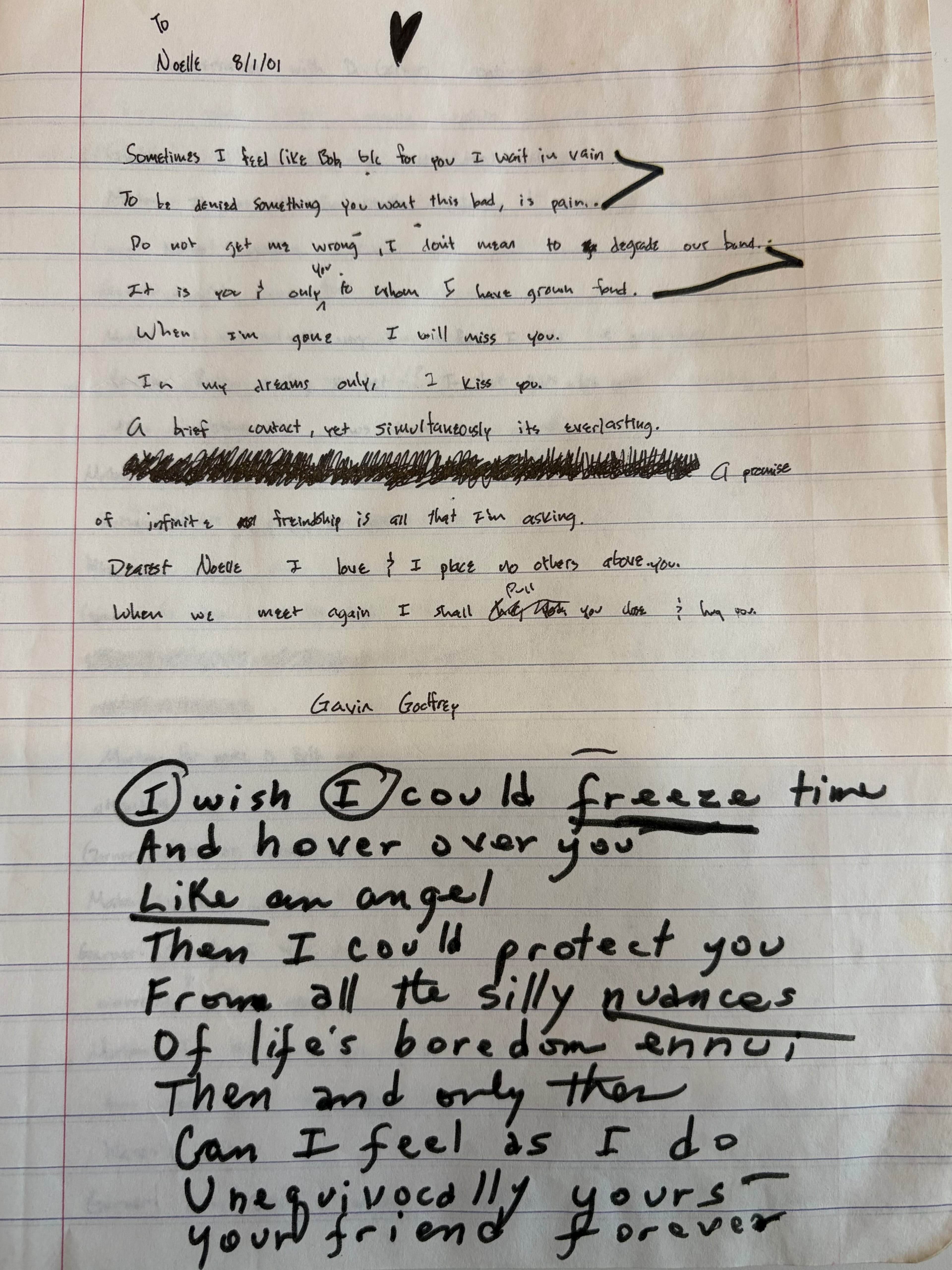 A poem exchange between William "Buck" Godfrey and his nephew, AJC senior reporter Gavin Godfrey, from 2001. (Gavin Godfrey/AJC)