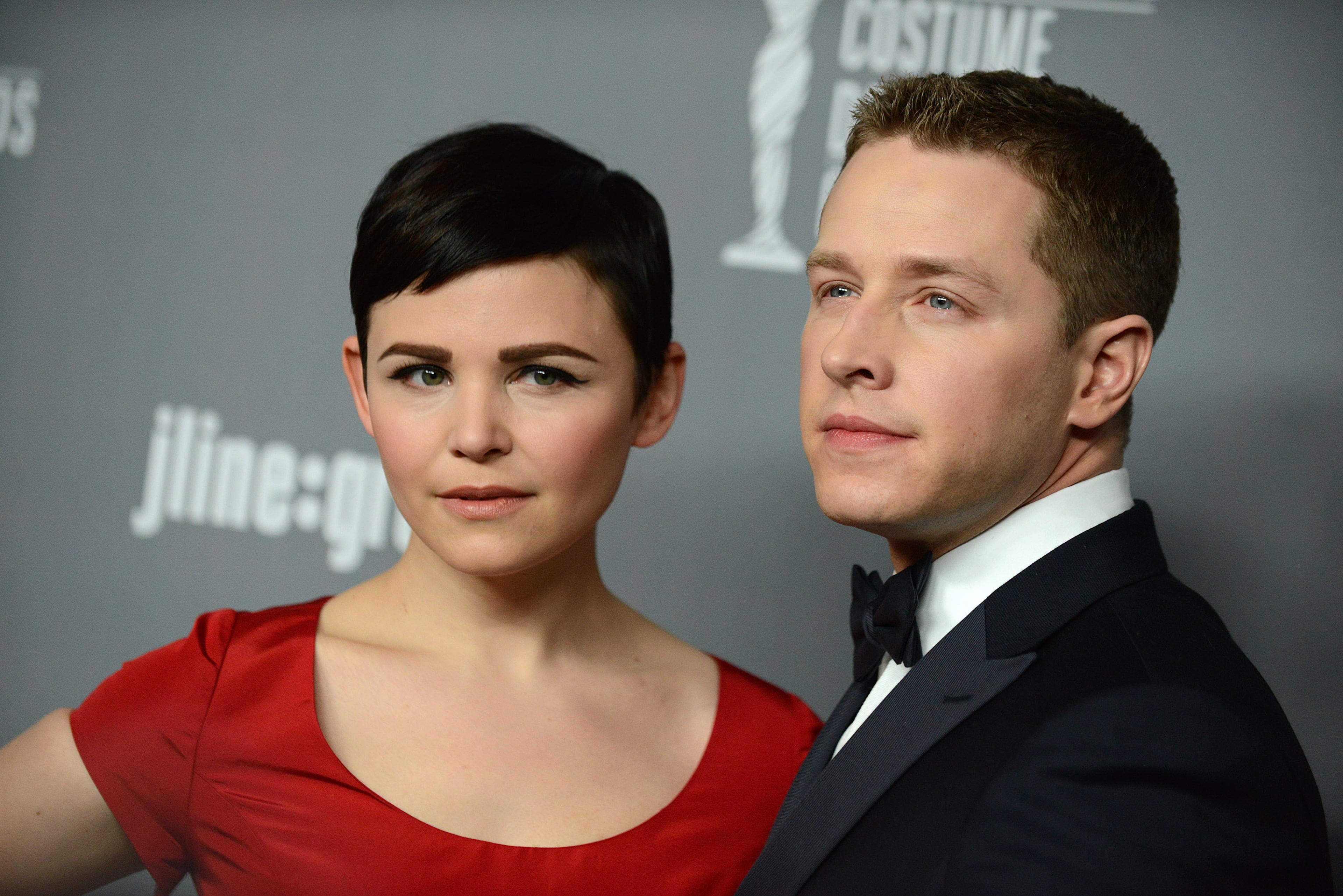 Ginnifer Goodwin, left, and Josh Dallas arrive at the 15th Annual Costume Designers Guild Awards at The Beverly Hilton Hotel on Tuesday, Feb. 19, 2013 in Beverly Hills.