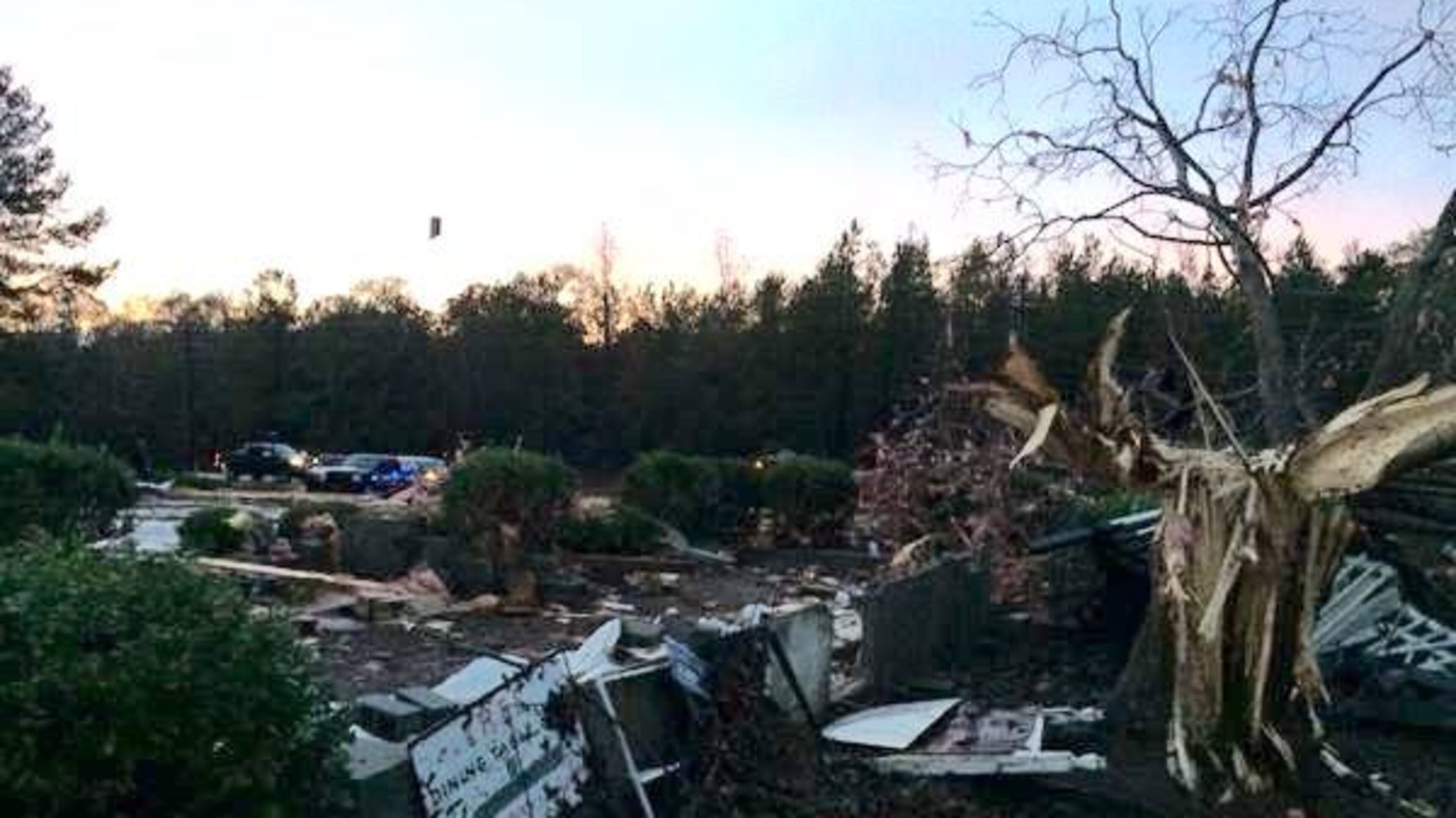 Strong storms caused damage in Thomaston in Upson County. Photo courtesy of Channel 2.