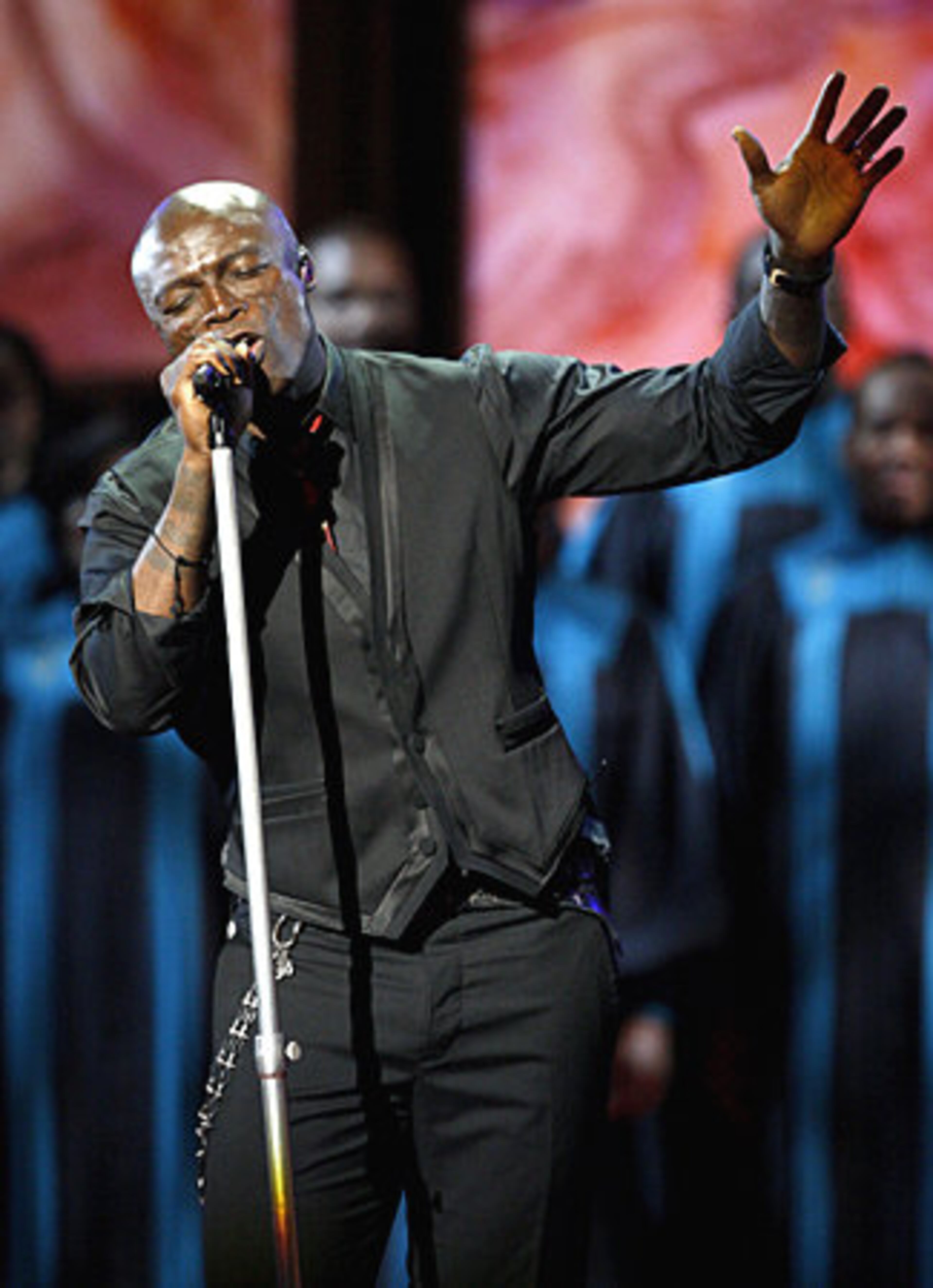 Musician Seal performs.