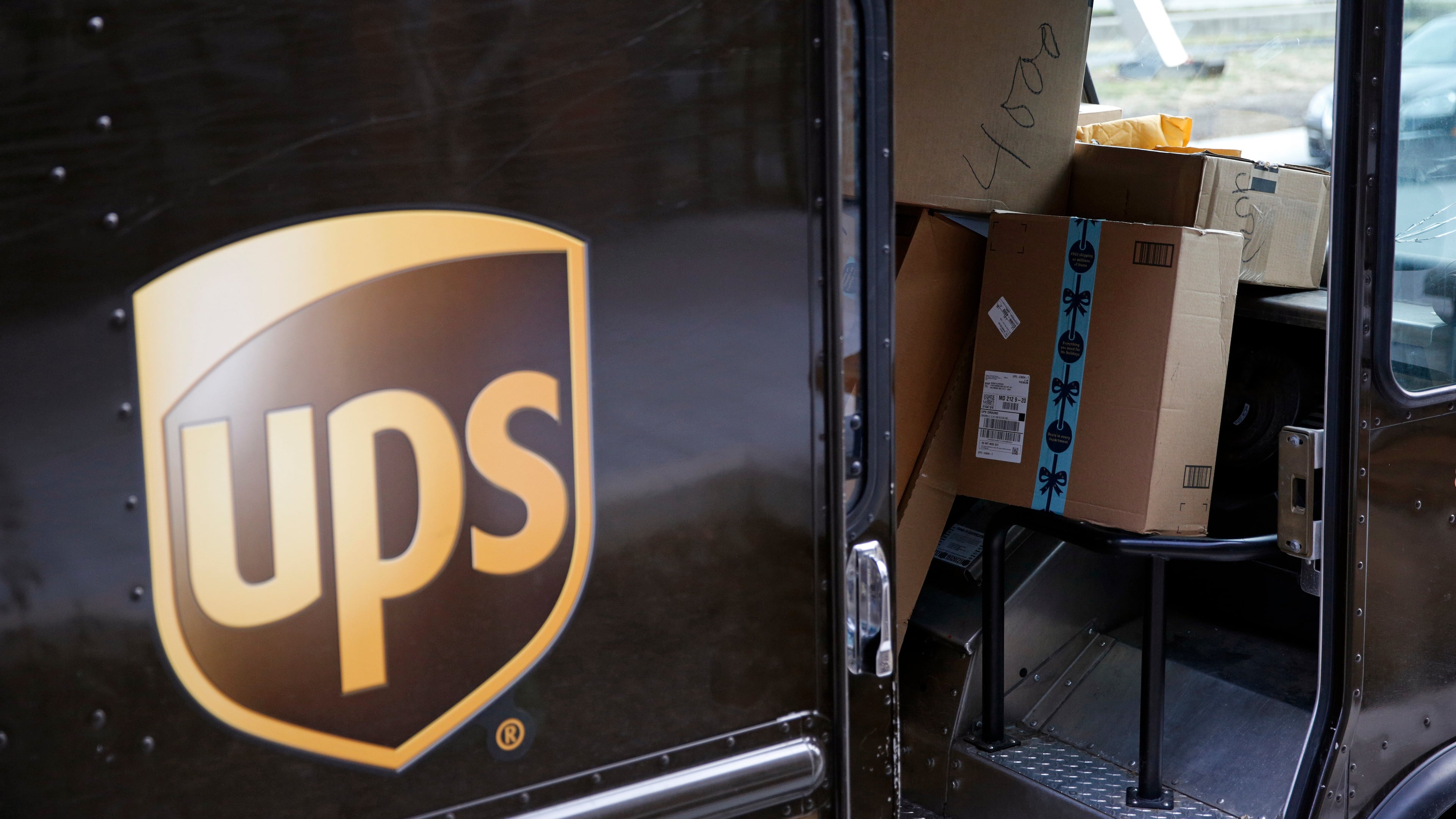 FILE - In this Dec. 19, 2018, file photo packages await delivery inside of a UPS truck in Baltimore. (AP Photo/Patrick Semansky, FIle)