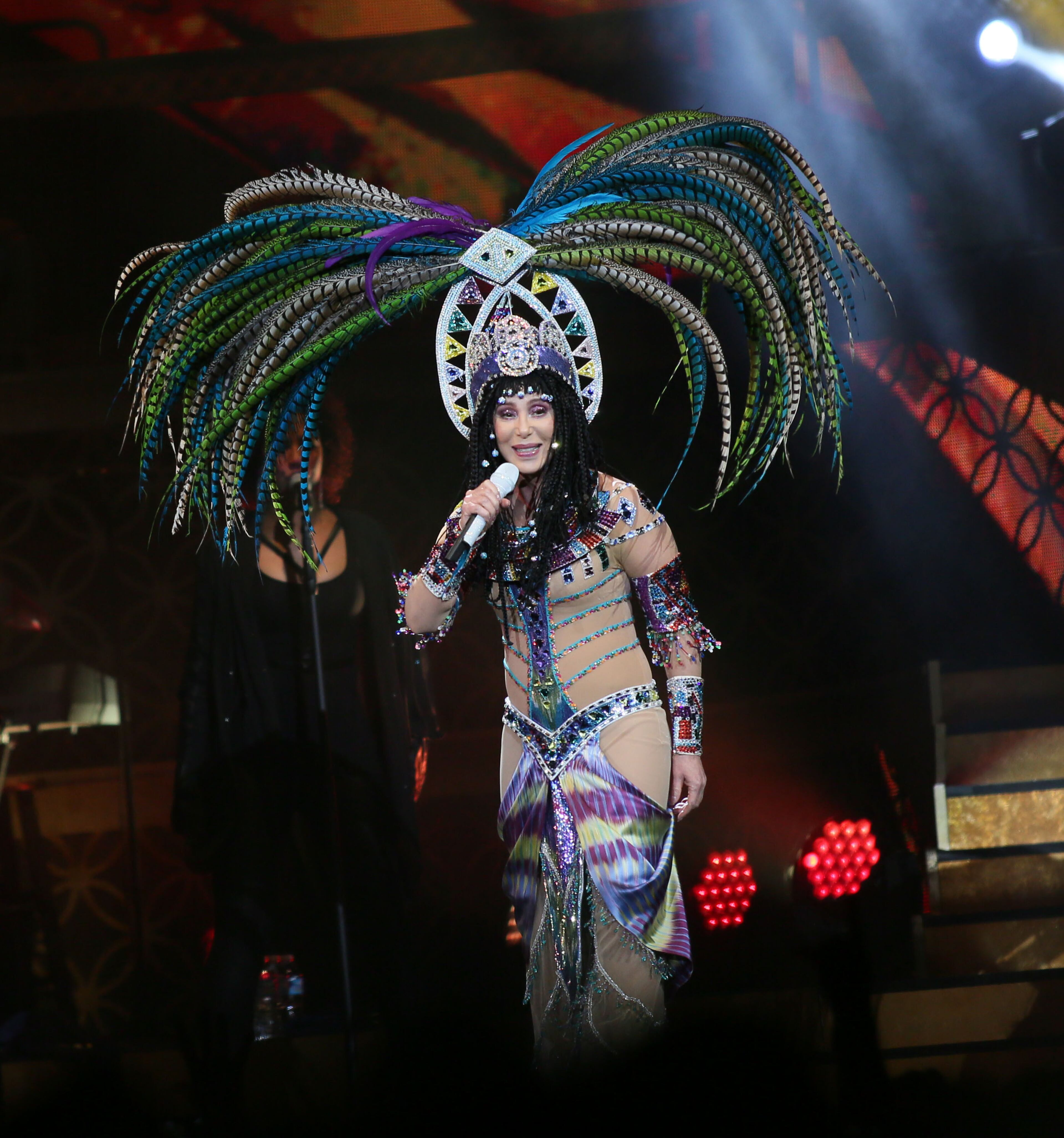 Cher opened her D2K tour stop with her recent club hit "Woman's World," followed by the 1998 disco hit "Strong Enough" Monday, May 12, 2014 at Philips Arena in Atlanta.