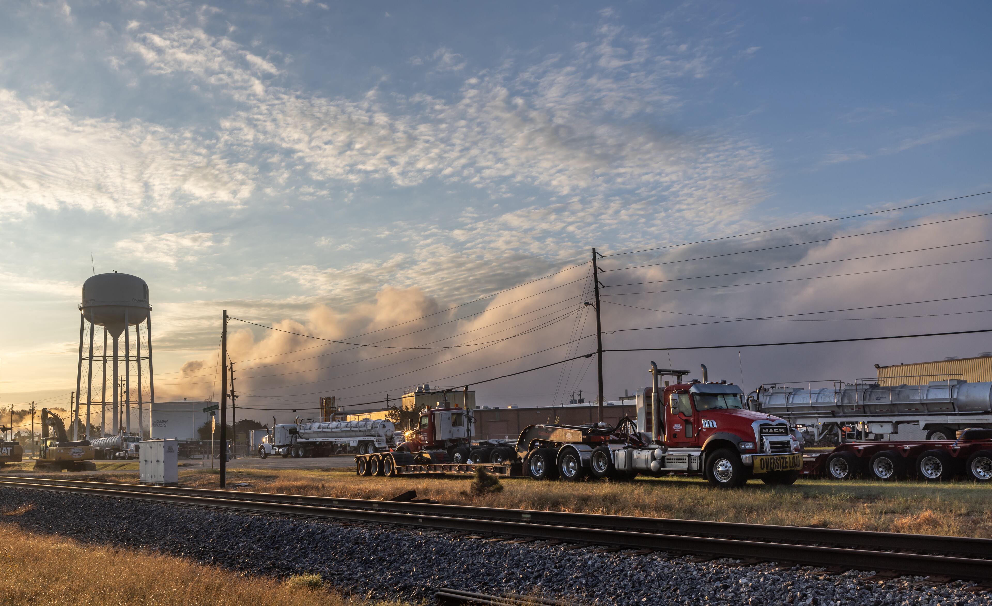The plume of smoke rising from BioLab in October.