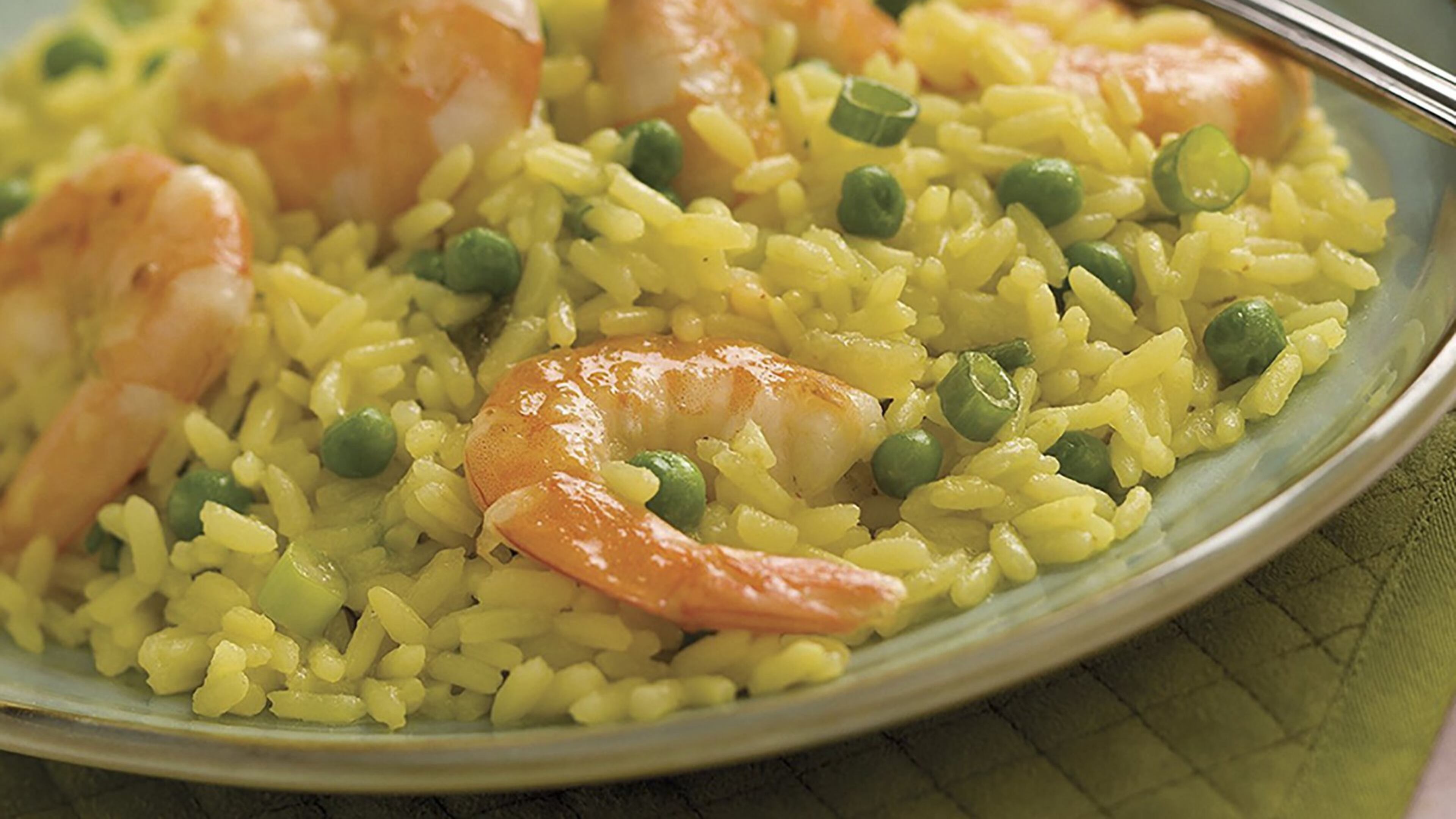 Saturday’s Seared Shrimp With Peas and Yellow Rice is simple and delicious. Contributed by McCormick