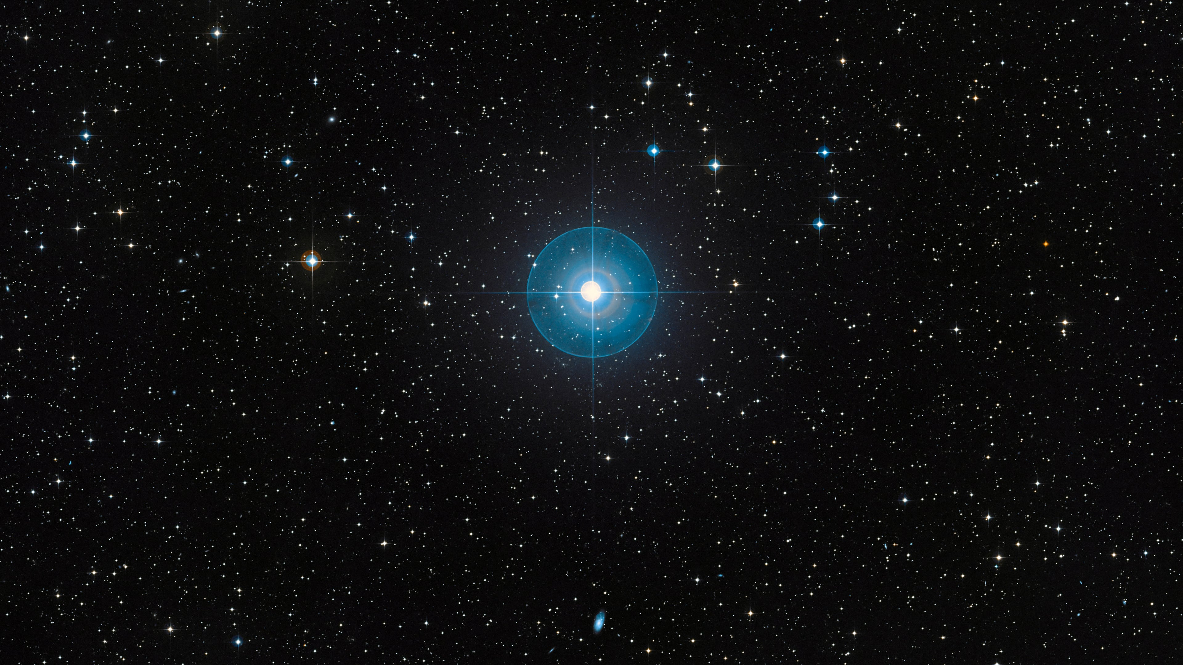 This image provided by the European Southern Observatory shows the Beta Pictoris region on March 6, 2014. (ESO/Digitized Sky Survey 2 via AP)