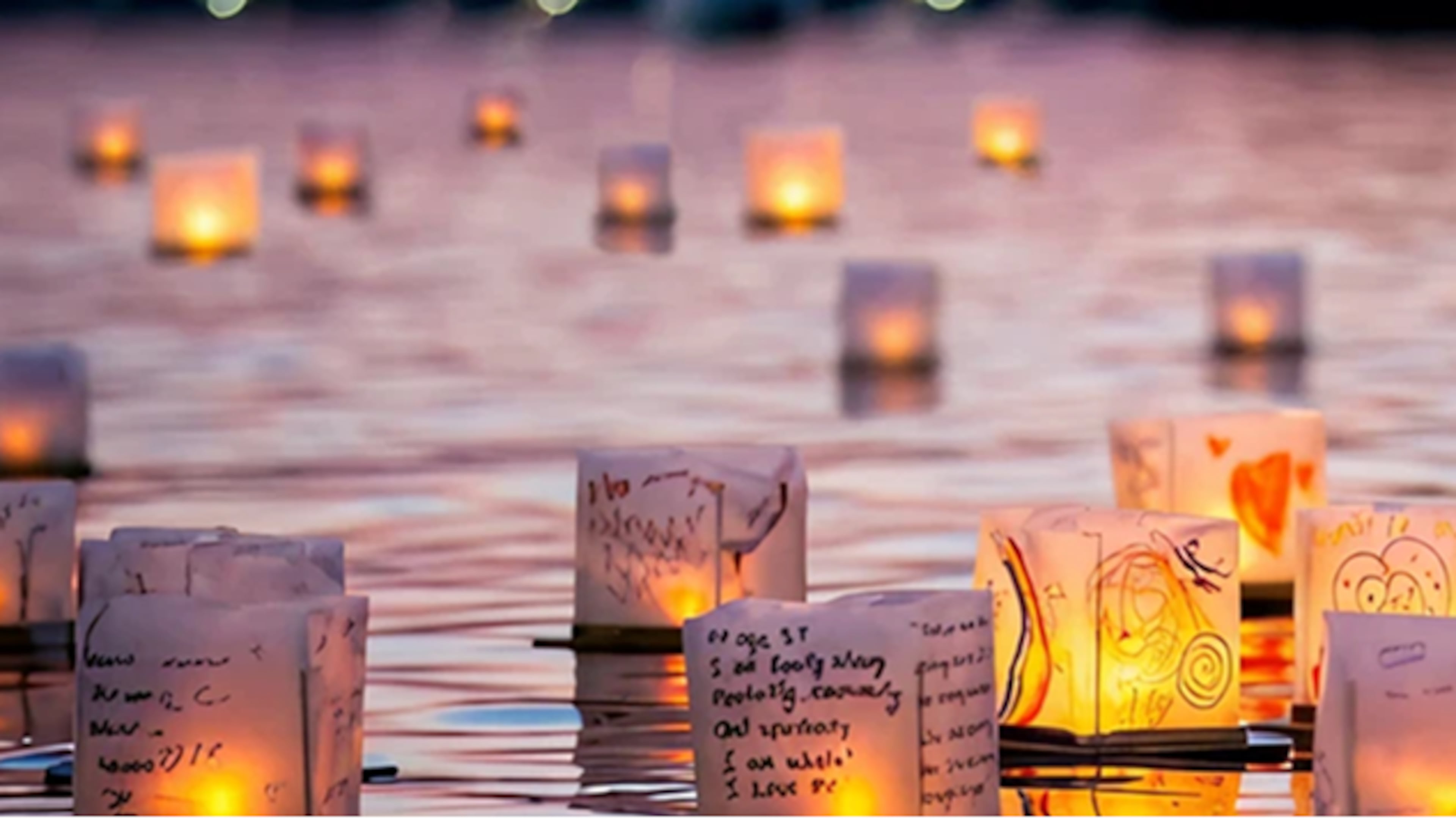 The Water Lantern Festival, scheduled for Saturday, Aug. 1 in Marietta, lets you personalize a lantern before releasing it in the water. (Courtesy of the Water Lantern Festival)