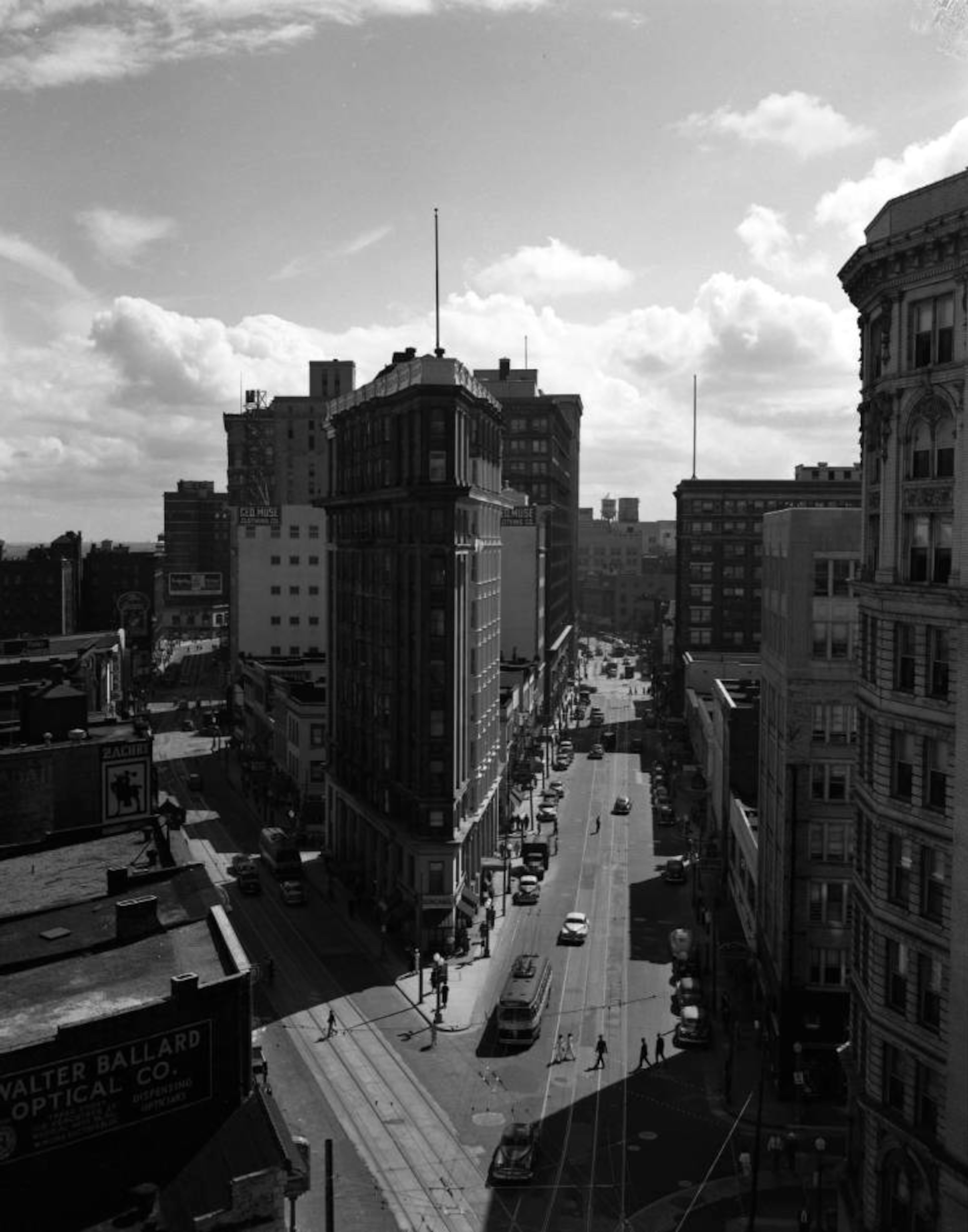 Looking east towards Rich's Department Store, downtown Atlanta, in 1945.