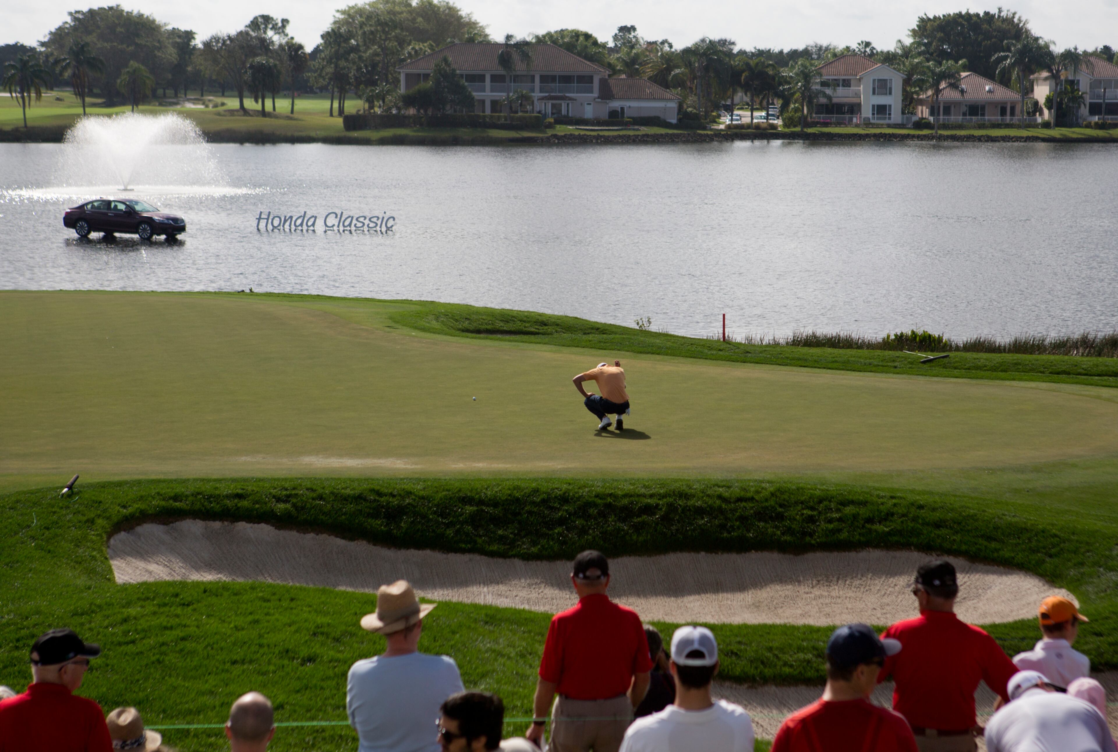 Daniel Berger at the 18th hole before the playoffs during the final round of the Honda Classic at PGA National in Palm Beach Gardens on March 2, 2015. (Brianna Soukup / Palm Beach Post)