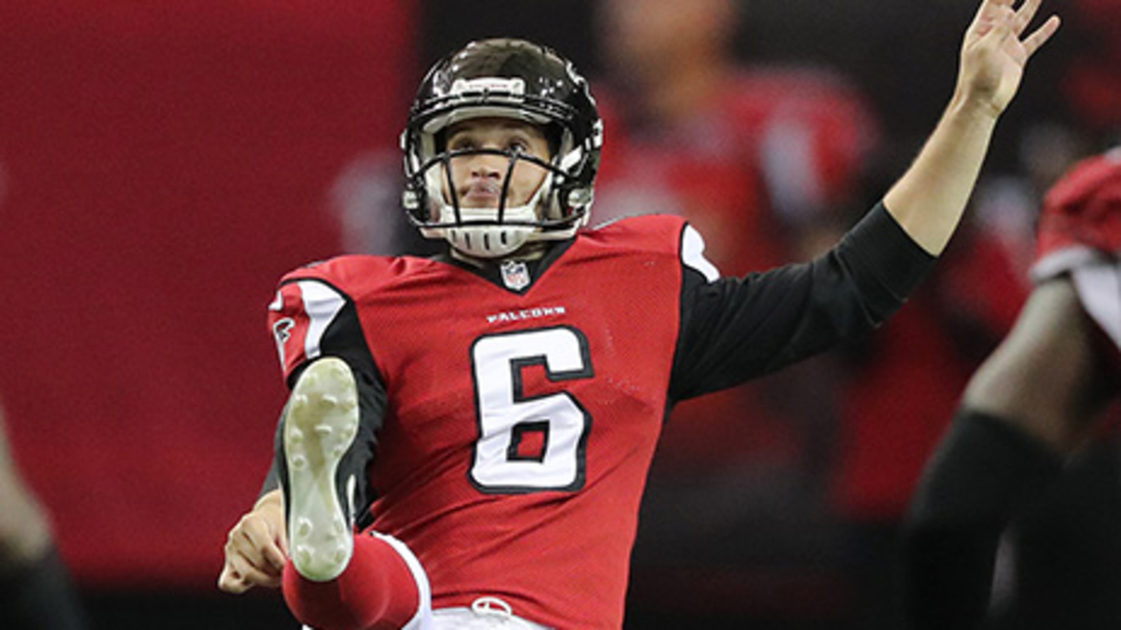 November 27, 2016, Atlanta: Falcons punter Matt Wile fills in for injured Matt Bosher in an NFL football game against the Cardinals on Sunday, Nov. 27, 2016, in Atlanta. Curtis Compton/ccompton@ajc.com