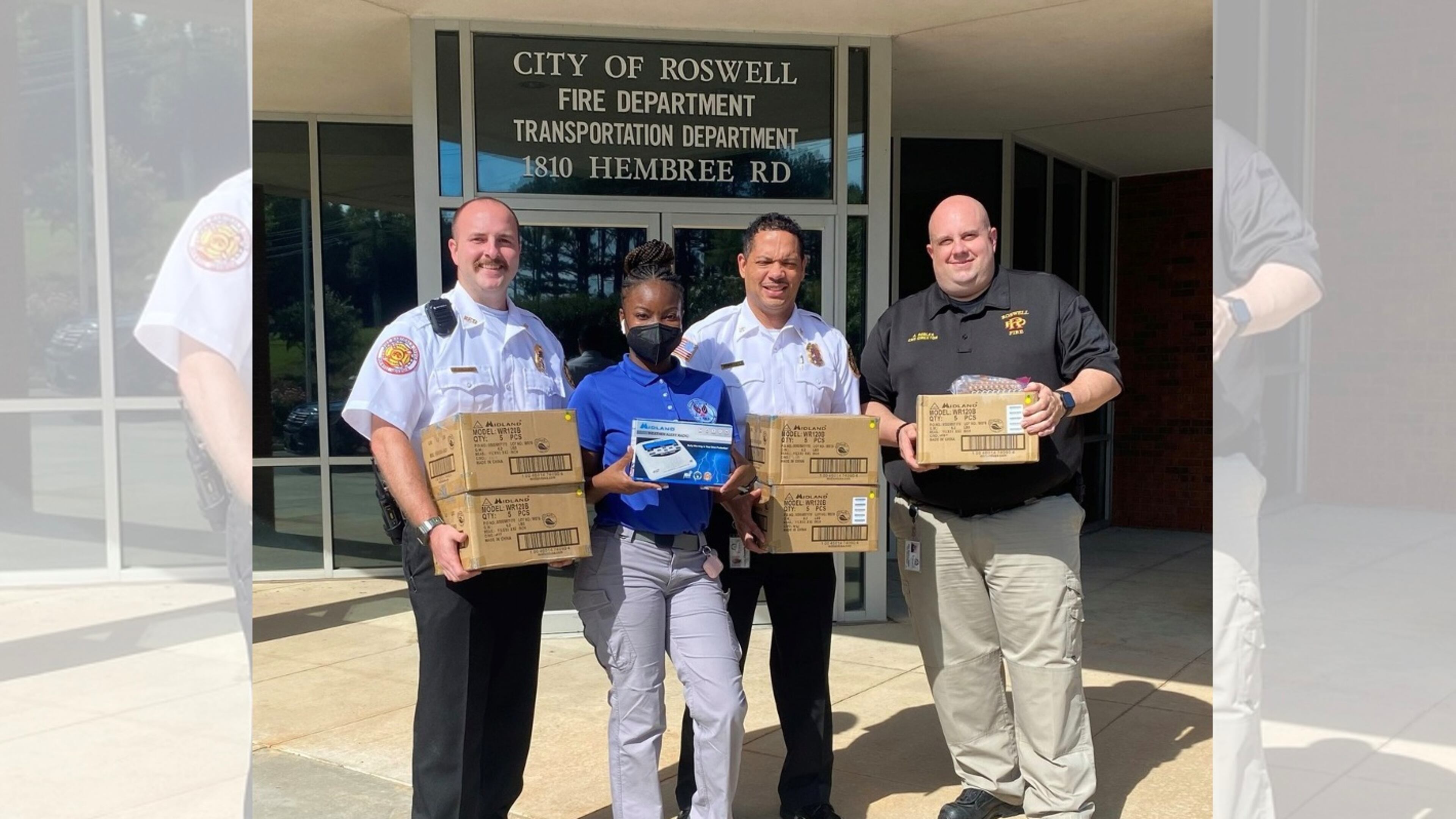 The Roswell Fire Department recently received 25 weather alert radios from the Atlanta-Fulton County Emergency Management Agency through a Federal Emergency Management Agency Hazard Mitigation Grant. (Courtesy Roswell Fire Department)
