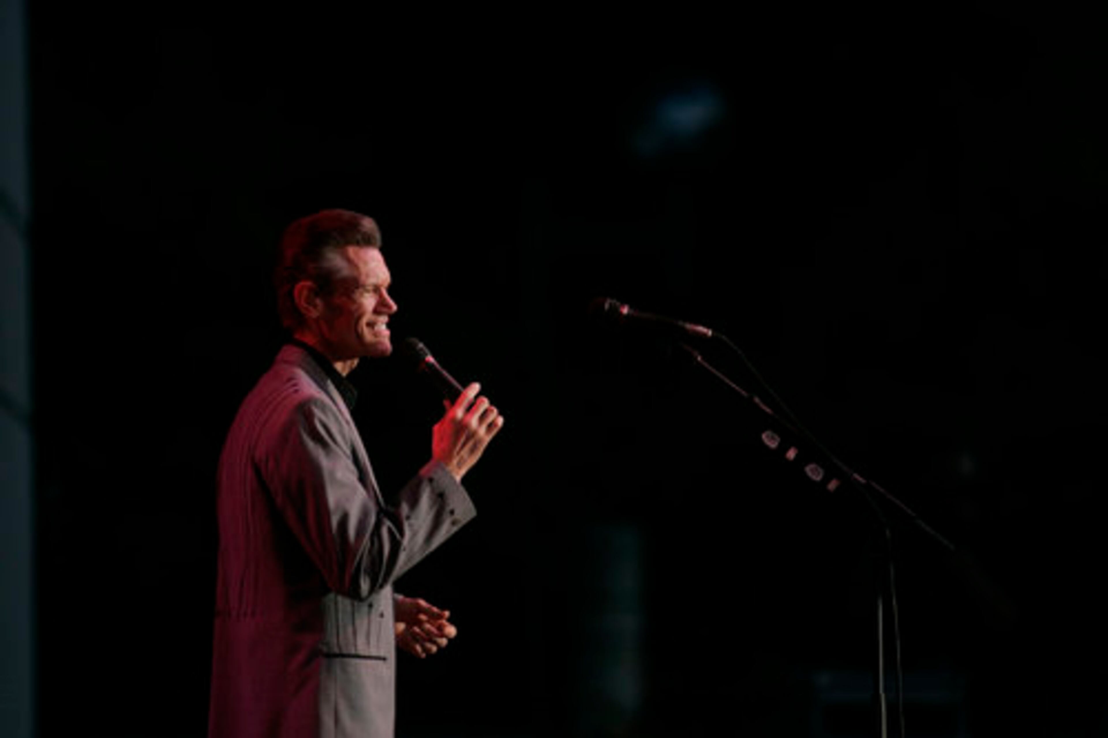 Country music star Randy Travis performs Friday night at the Fraze Pavilion Friday evening August 14, 2009.
