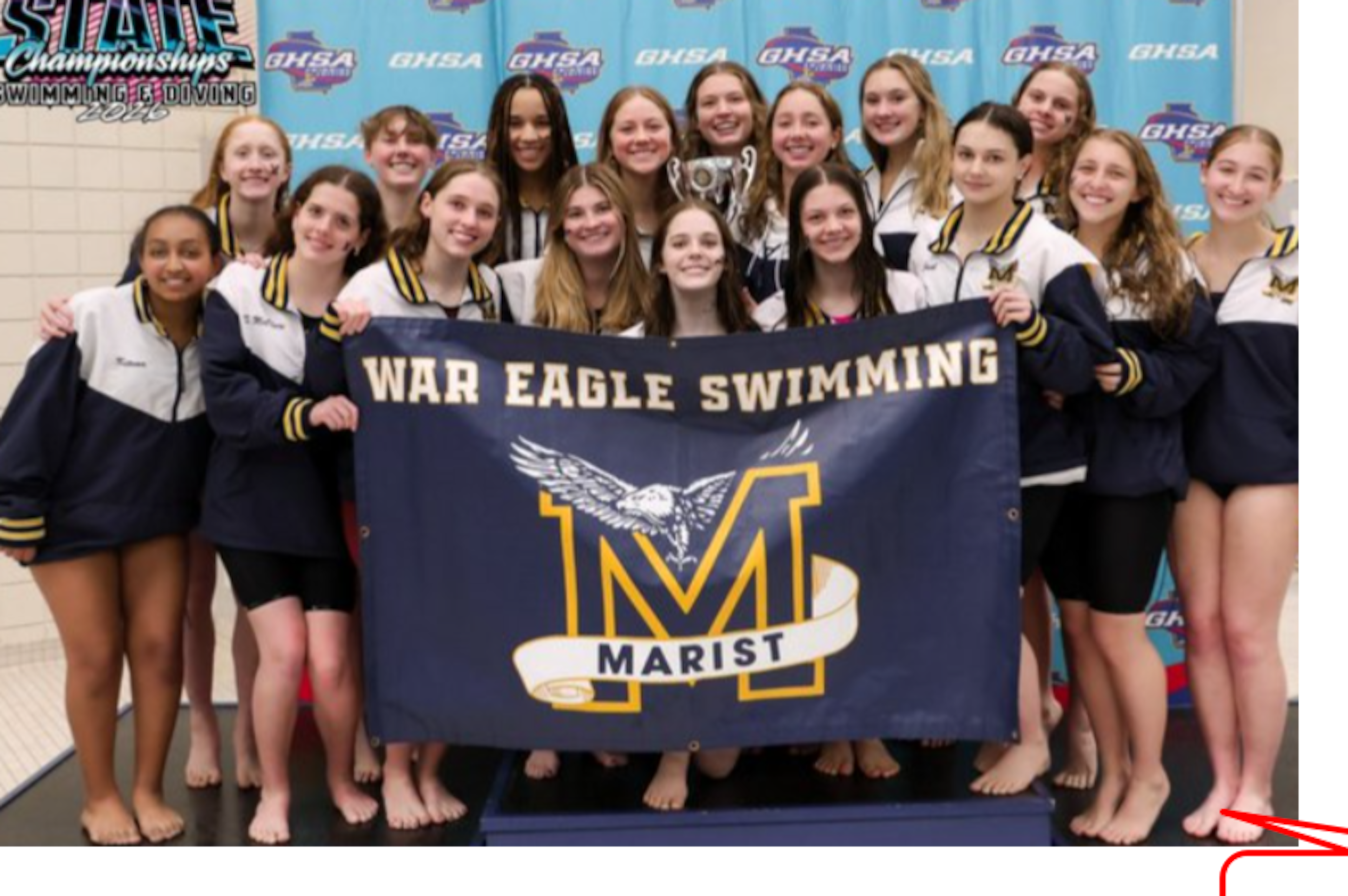 Marist girls swimming team