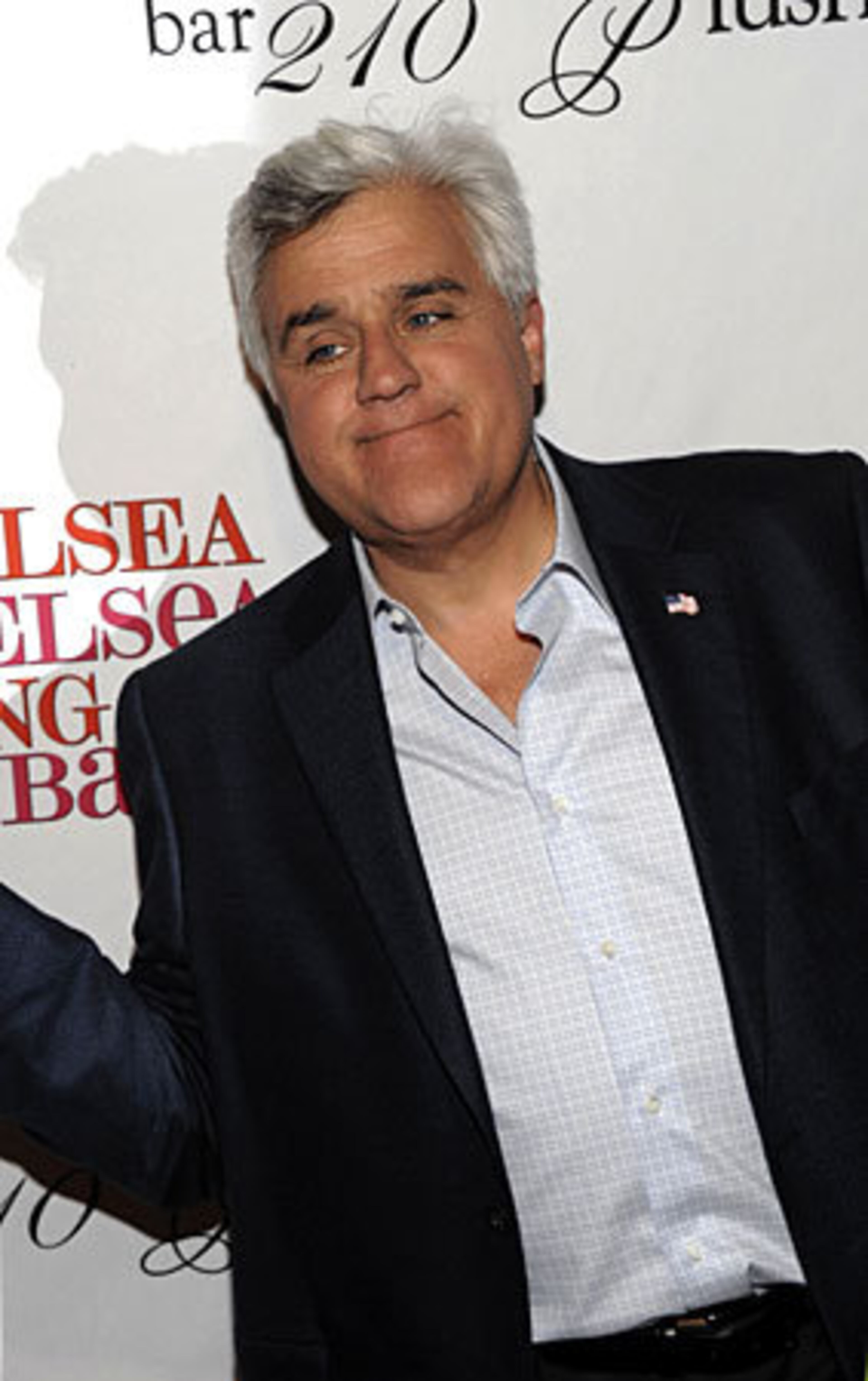 Talk show host Jay Leno showing support for a fellow late-night talk show host. *cough*