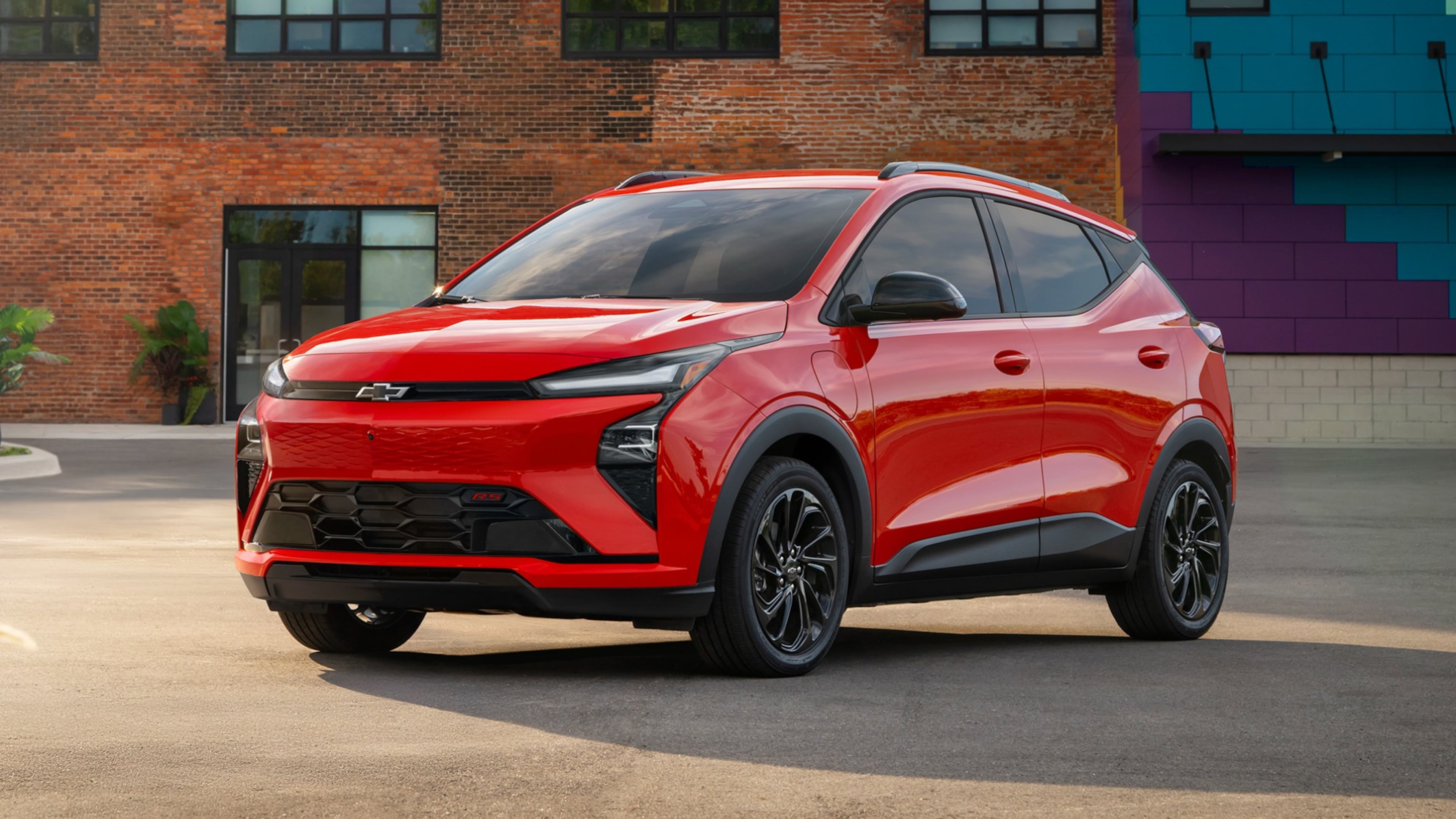 This photo provided by Chevrolet shows the 2027 Bolt. The affordable EV is back on the market and has more range, quicker charging and improved technology features. (Courtesy of General Motors via AP)